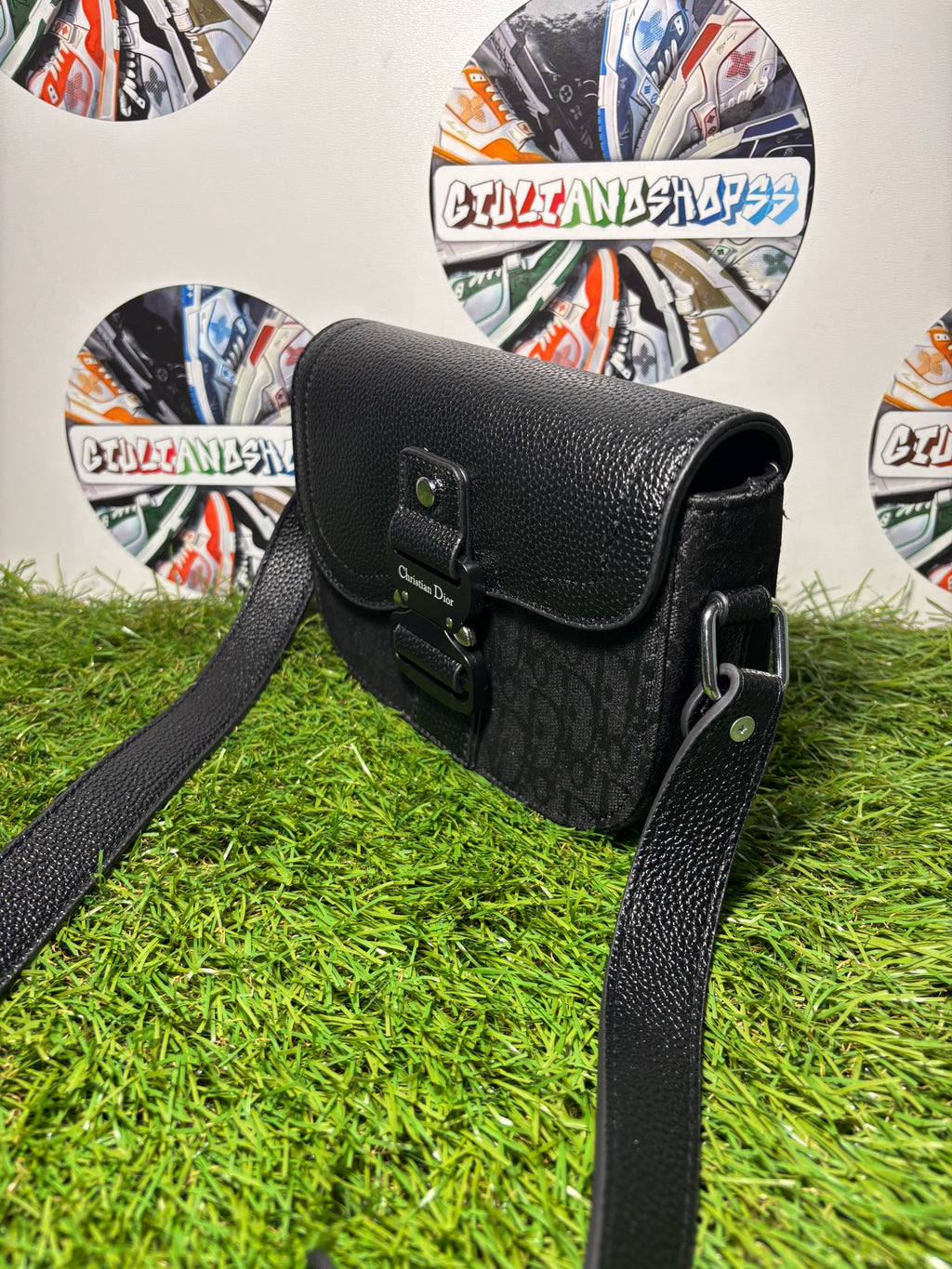 Dior Mini Saddle con jacquard Oblique nero