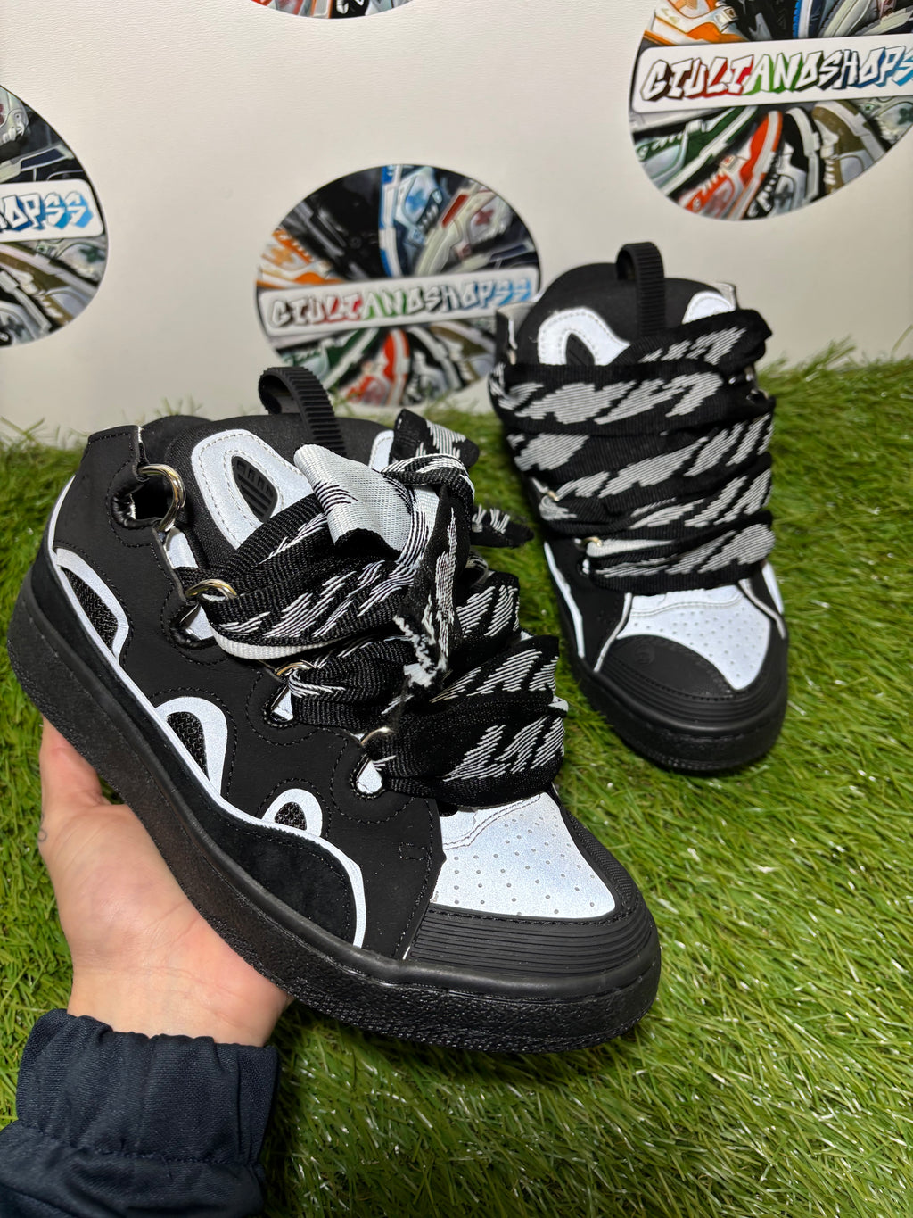 Lanvin Curb Nero Bianco