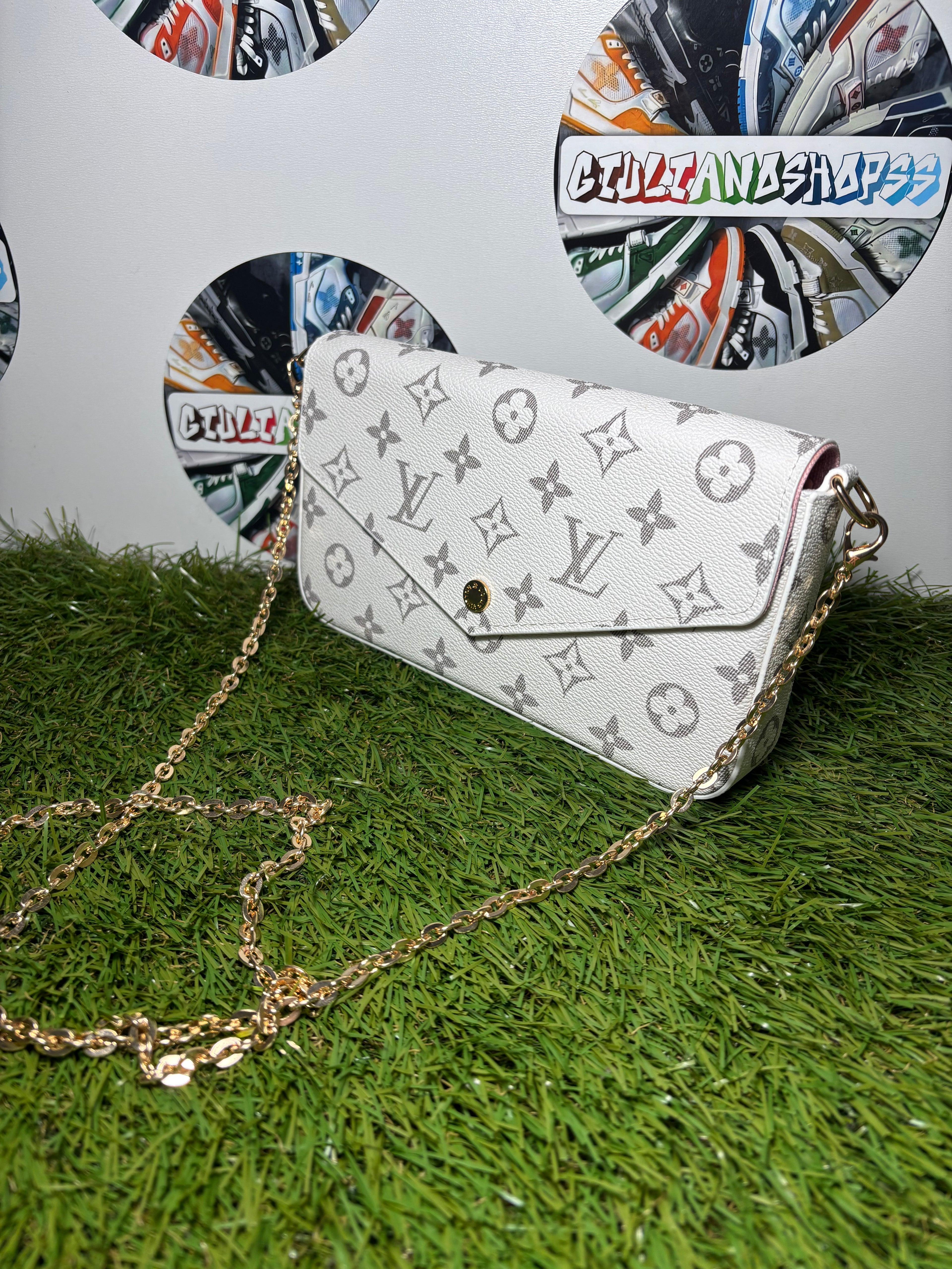 Louis Vuitton Pochette Félicie Tela Monogram - White/Pink