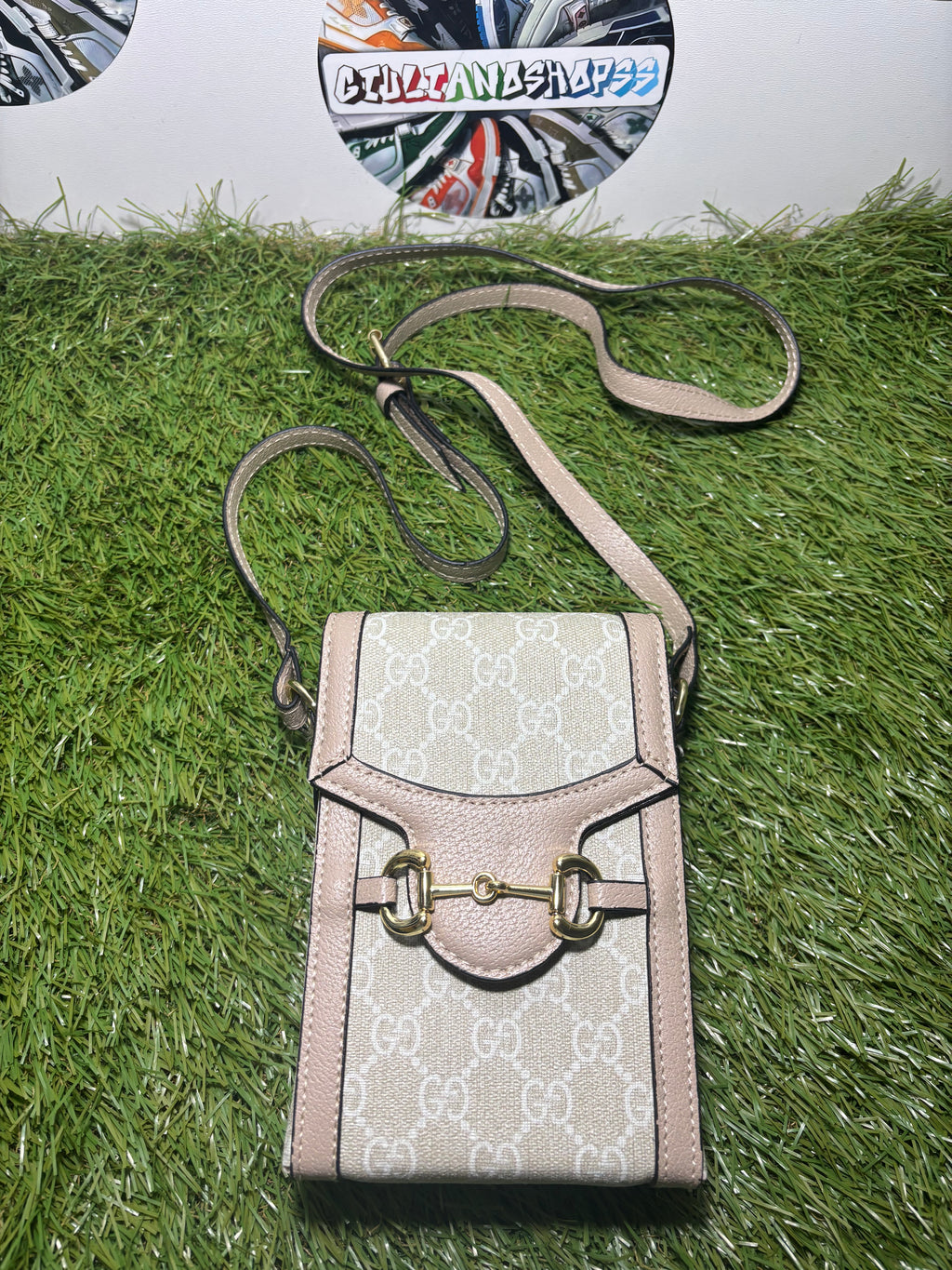 Gucci Horsebit 1955 Phone Bag Beige 2a qualità