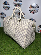 Louis Vuitton Keepall Bandoulière White 47x29x21