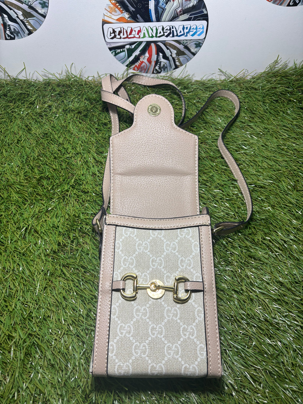 Gucci Horsebit 1955 Phone Bag Beige 2a qualità