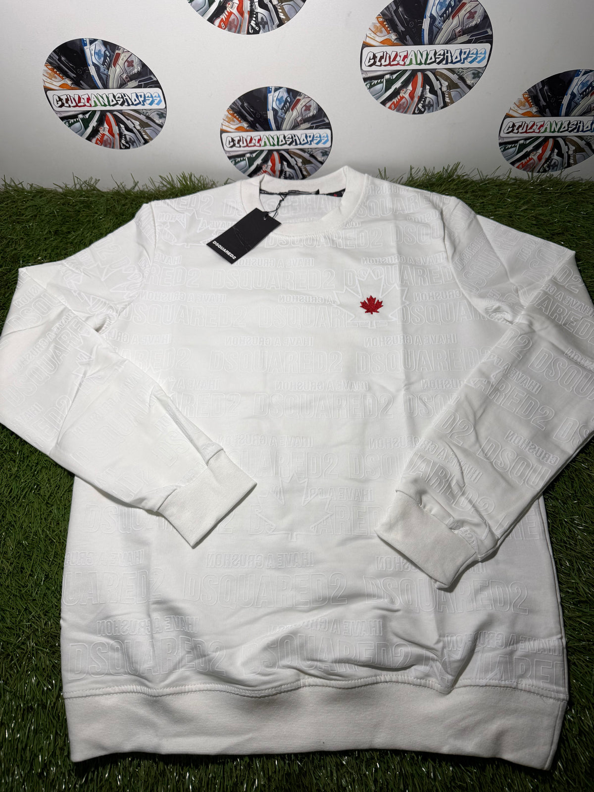 Felpa Dsquared2 Full Write White