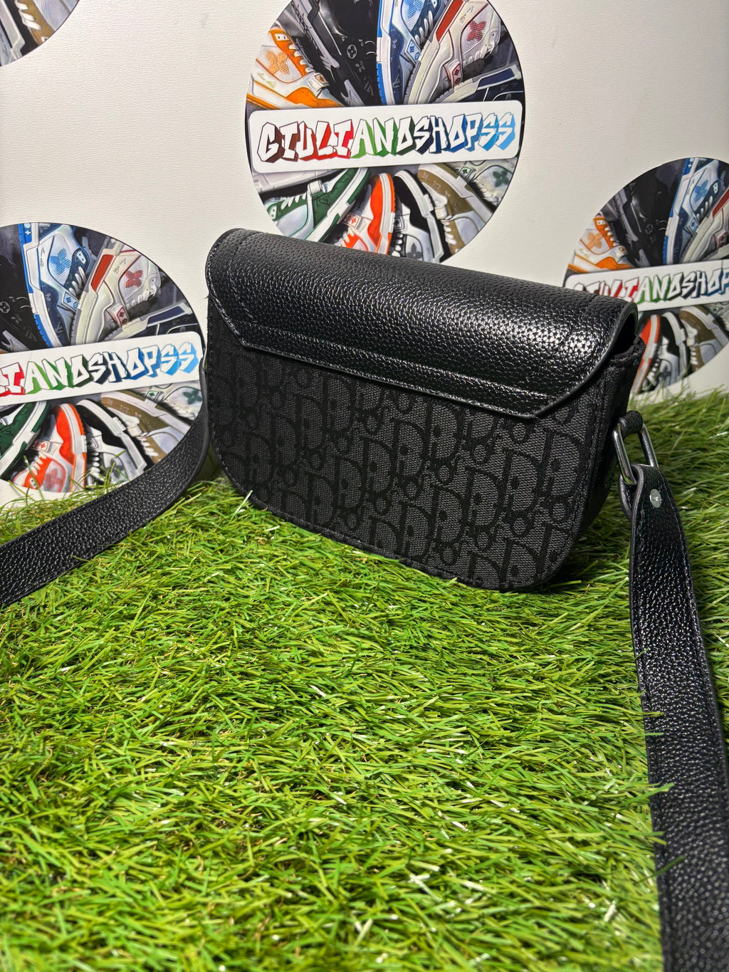 Dior Mini Saddle con jacquard Oblique nero