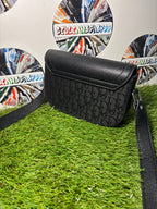 Dior Mini Saddle con jacquard Oblique nero