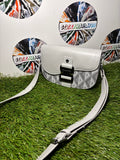 Dior Mini Saddle con jacquard Oblique Grigio