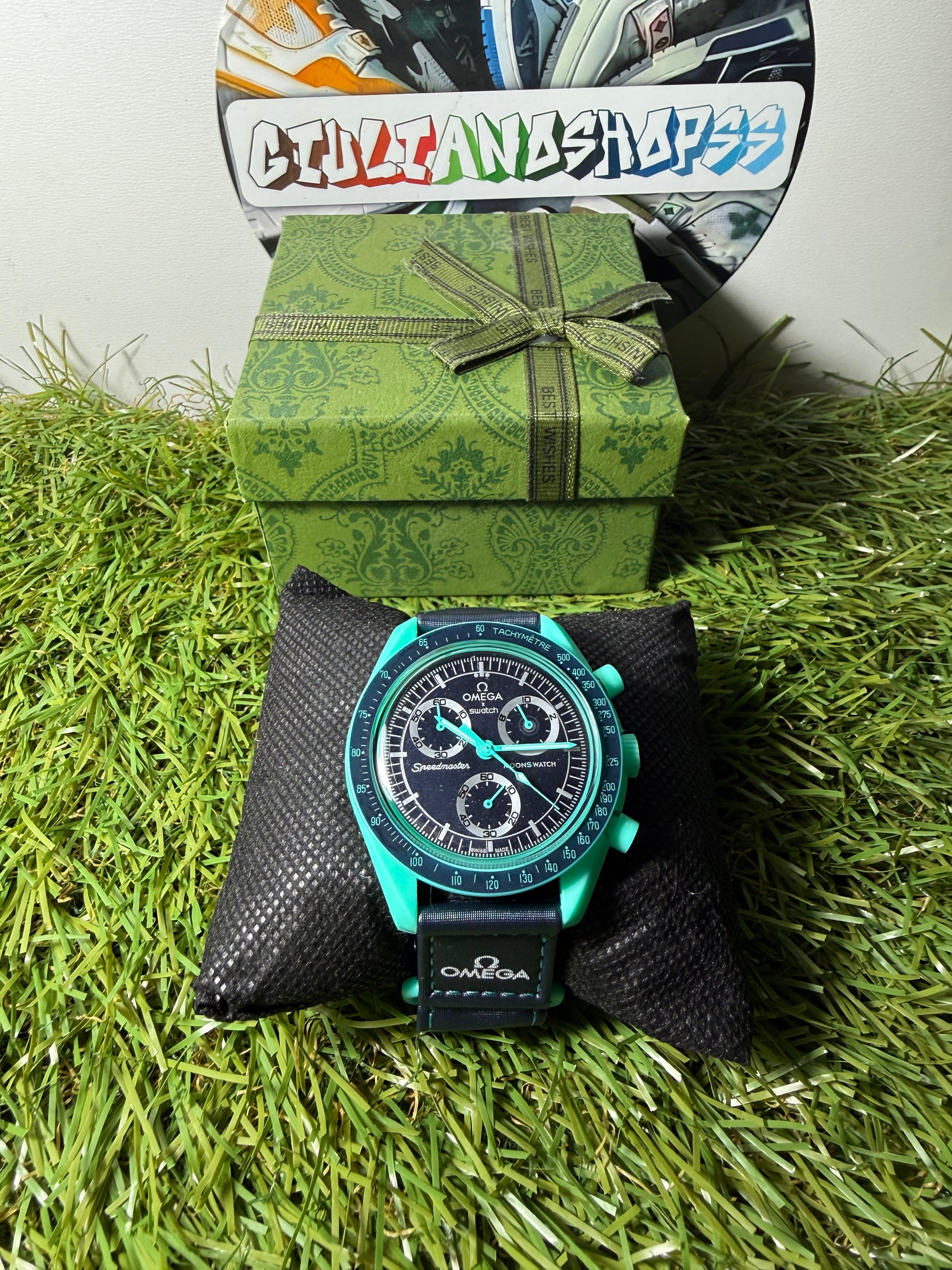Omega Swatch Nero/verde acqua