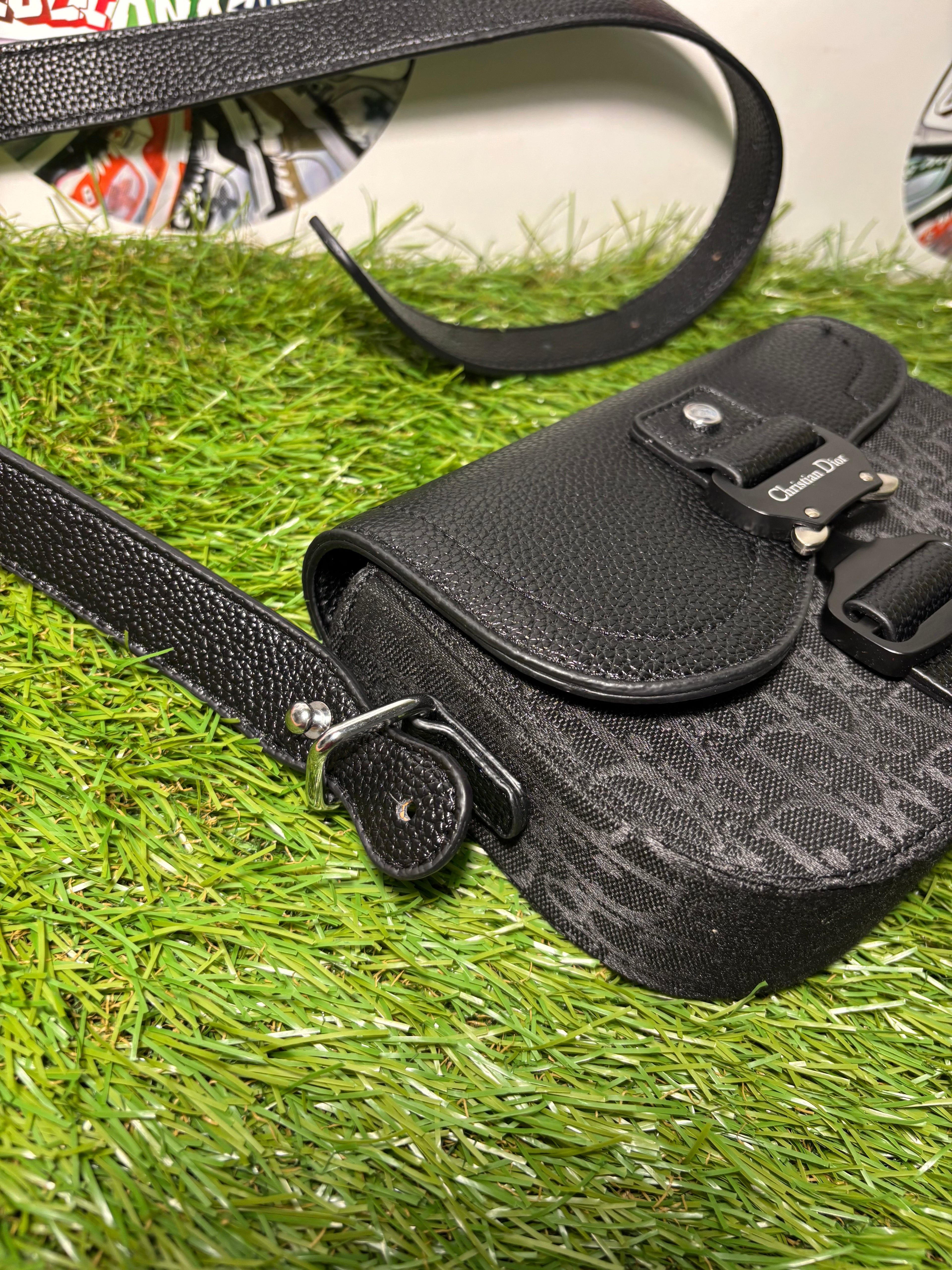 Dior Mini Saddle con jacquard Oblique nero