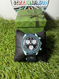Omega Swatch Nero/verde Chiaro