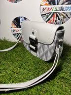 Dior Mini Saddle con jacquard Oblique Grigio