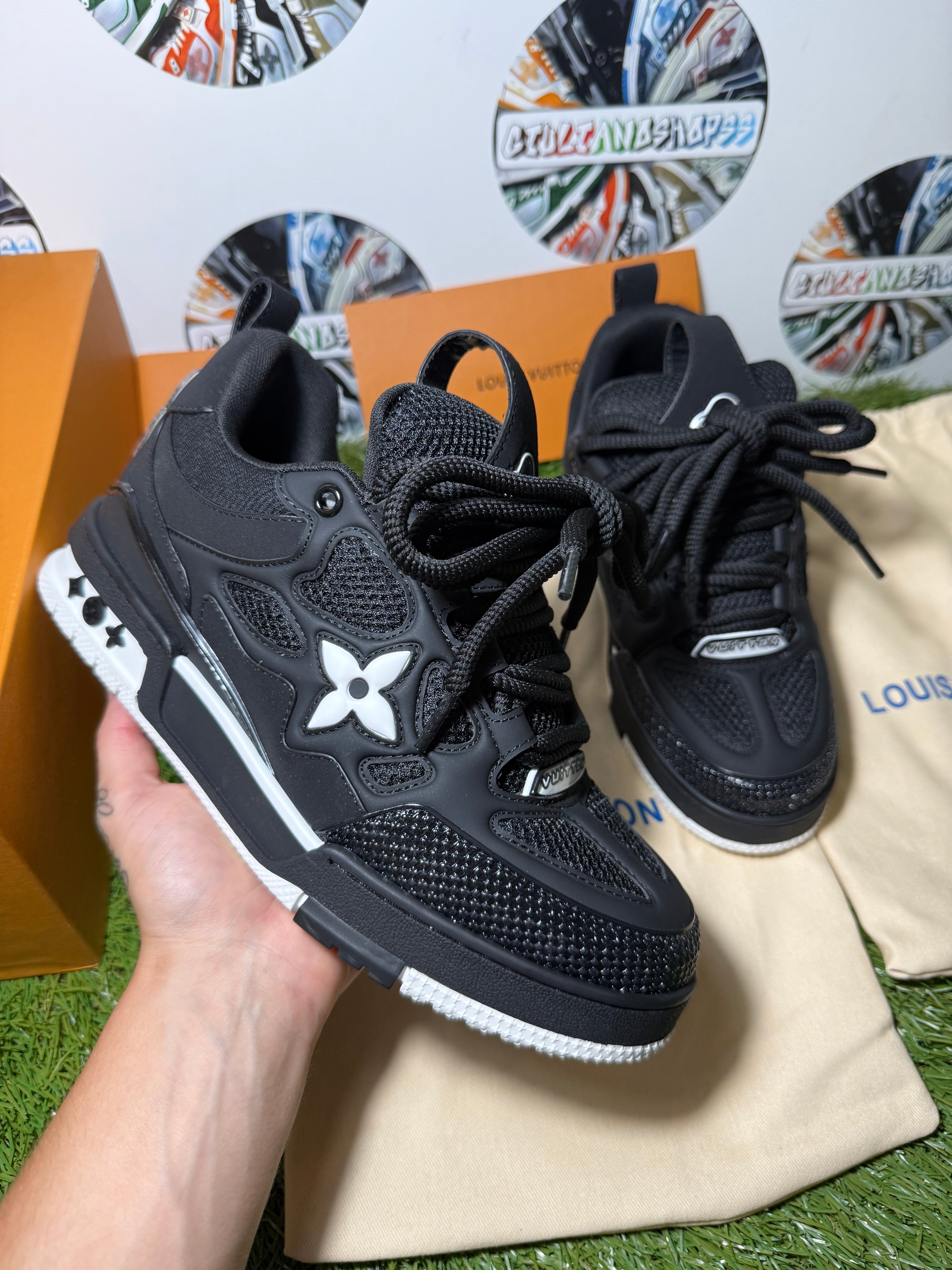 Louis Vuitton LV Skate Sneaker - Nera Monogram Bianco 1a Qualità