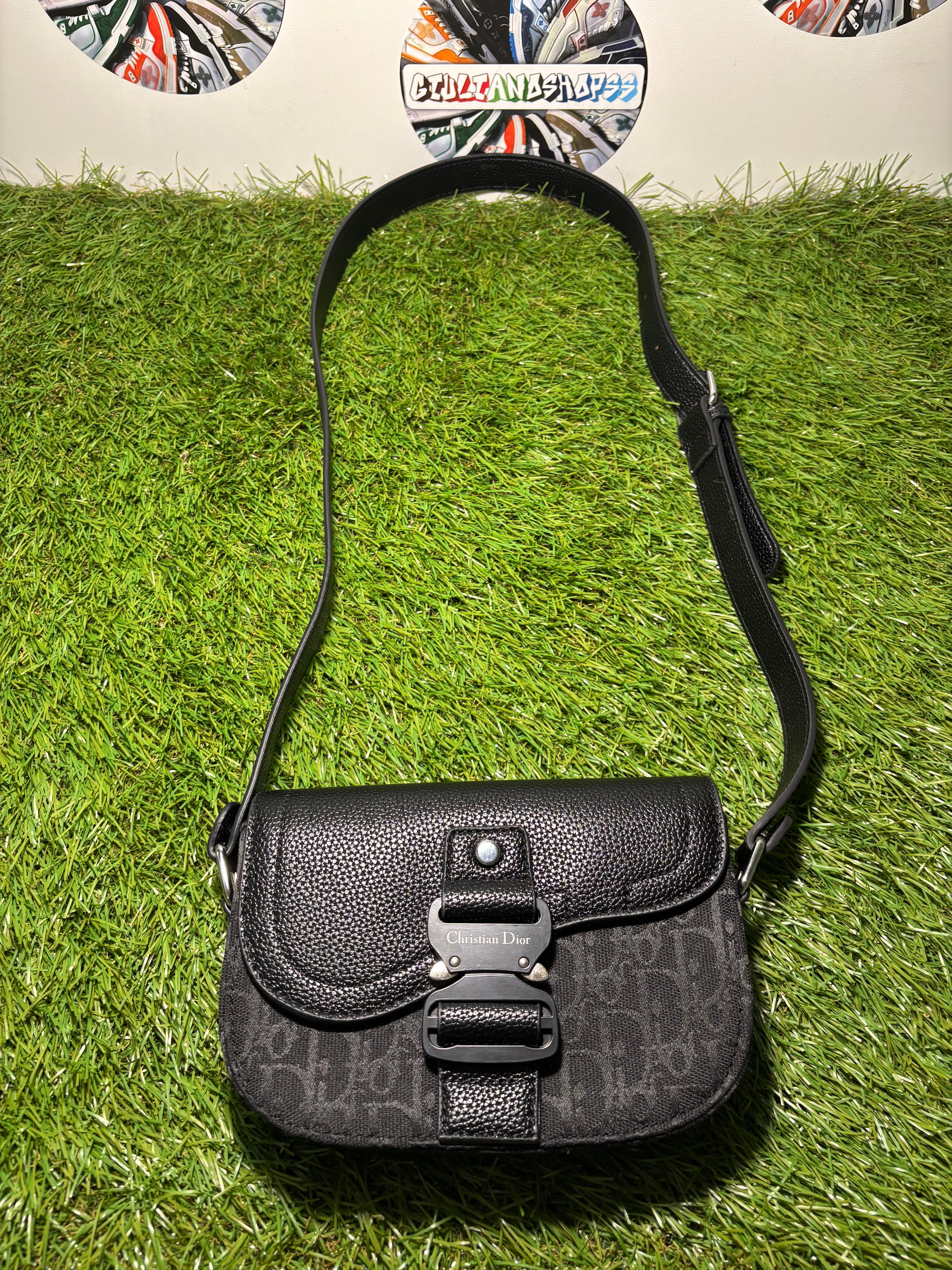 Dior Mini Saddle con jacquard Oblique nero