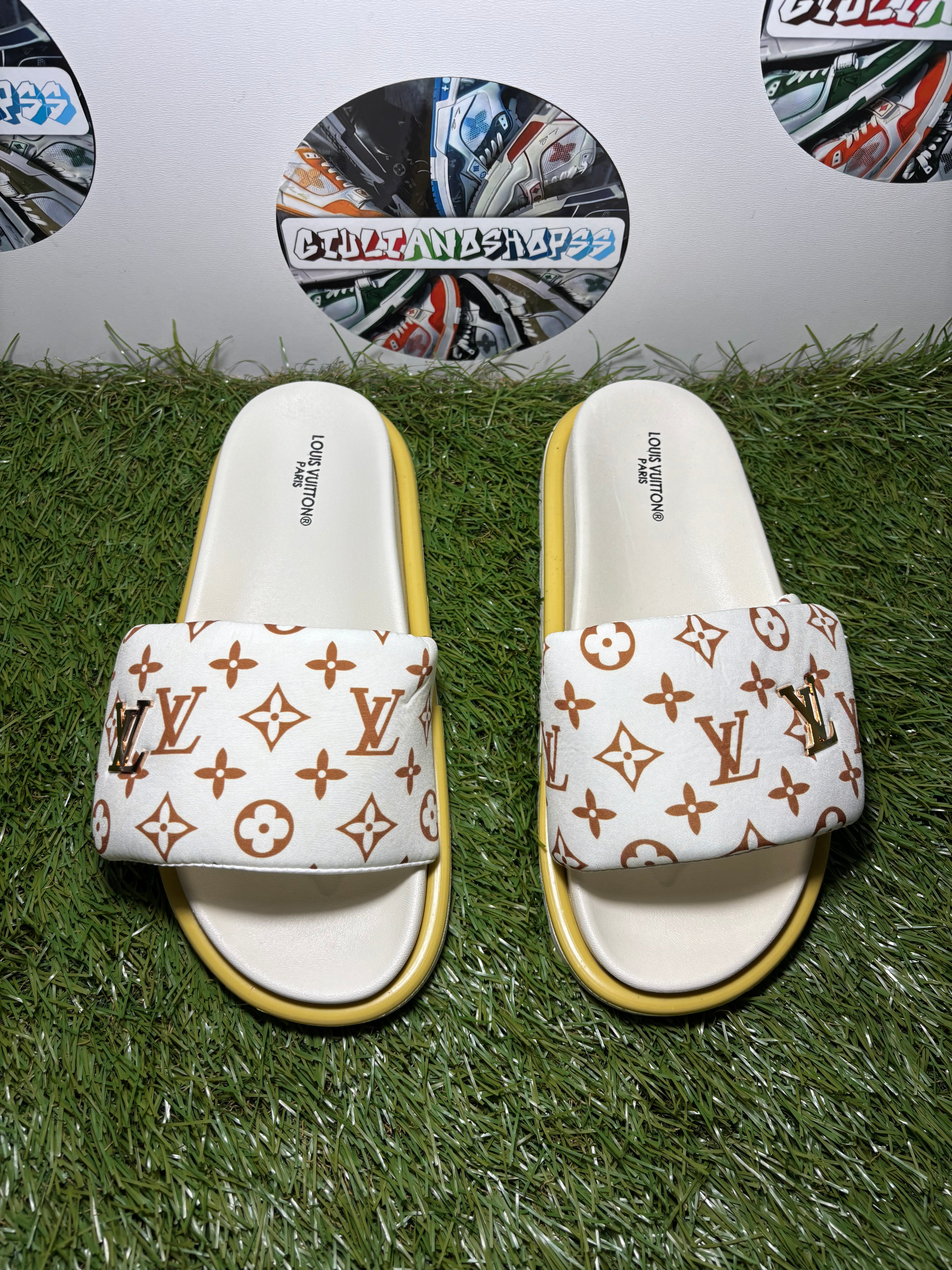 Ciabatta Louis Vuitton Donna White/Brown