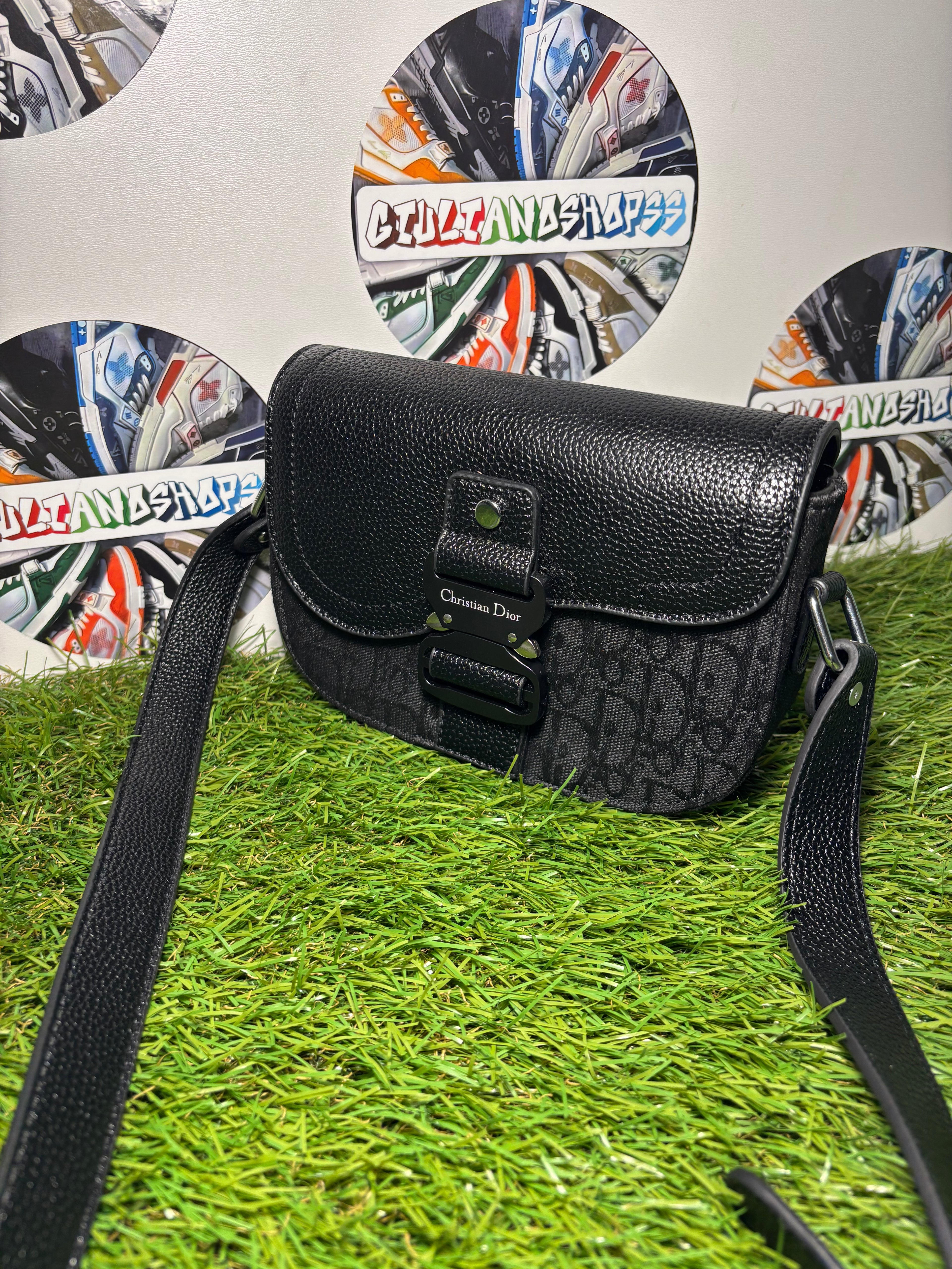 Dior Mini Saddle con jacquard Oblique nero