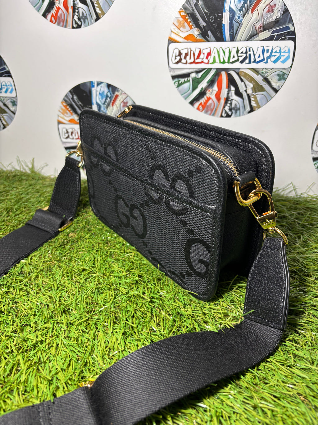 Mini Borsa A Tracolla Gucci Jumbo GG Black