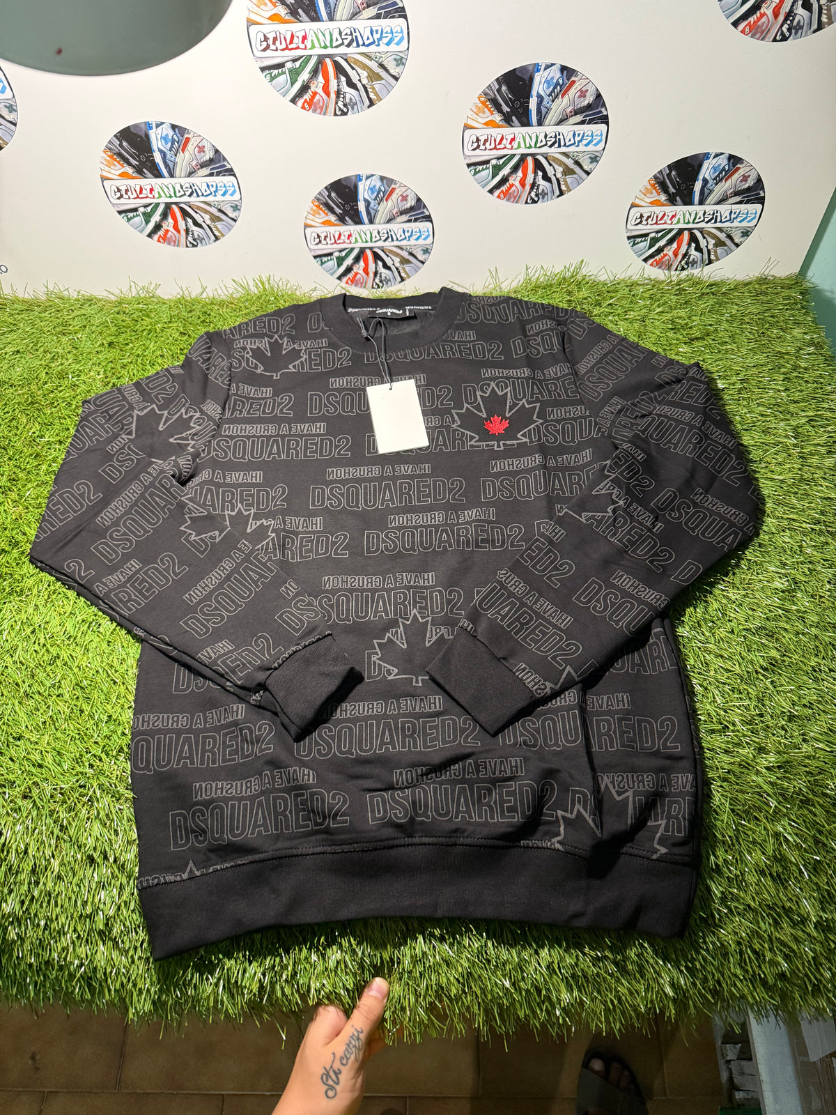 Felpa Dsquared2 Full Write Black