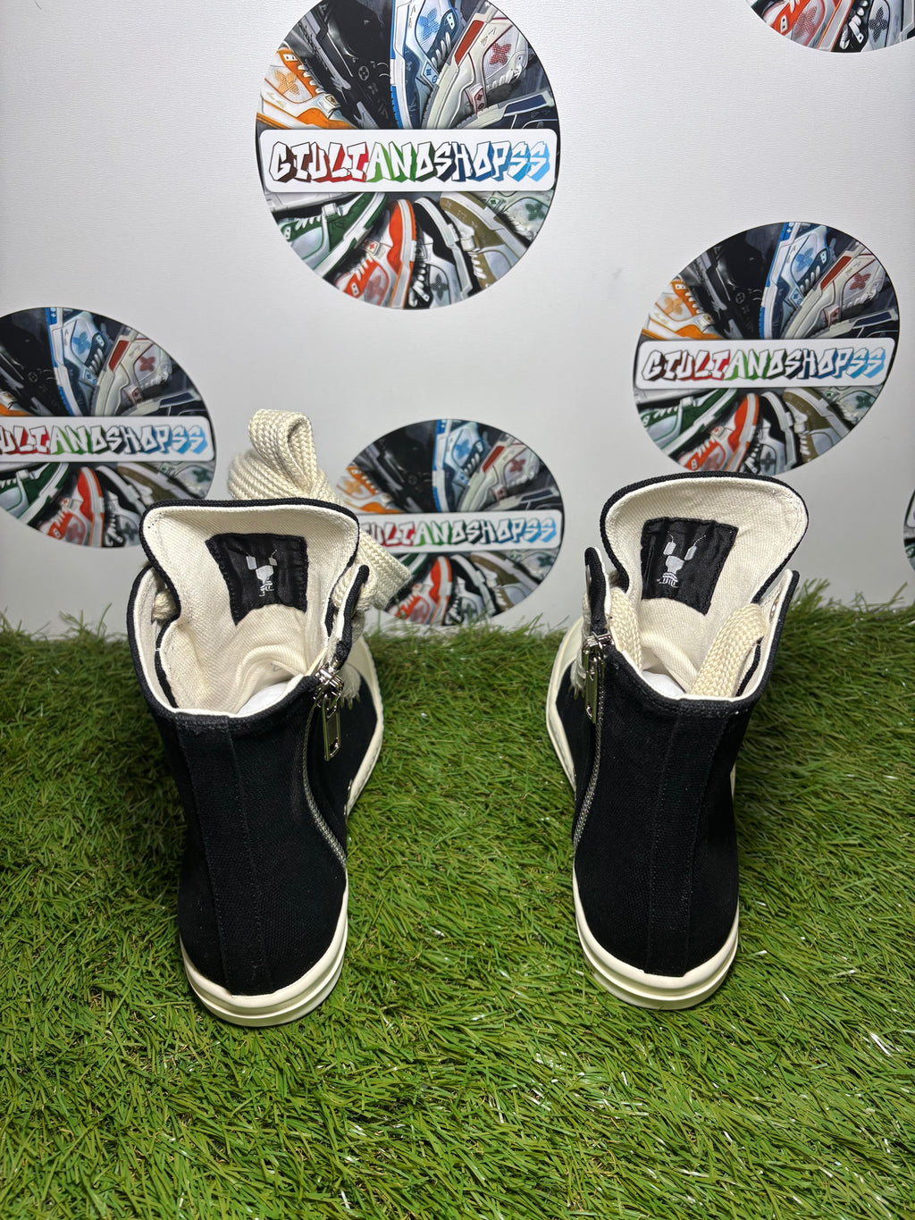 Rick Owens Jumbo laced Sneakers - Black/White
