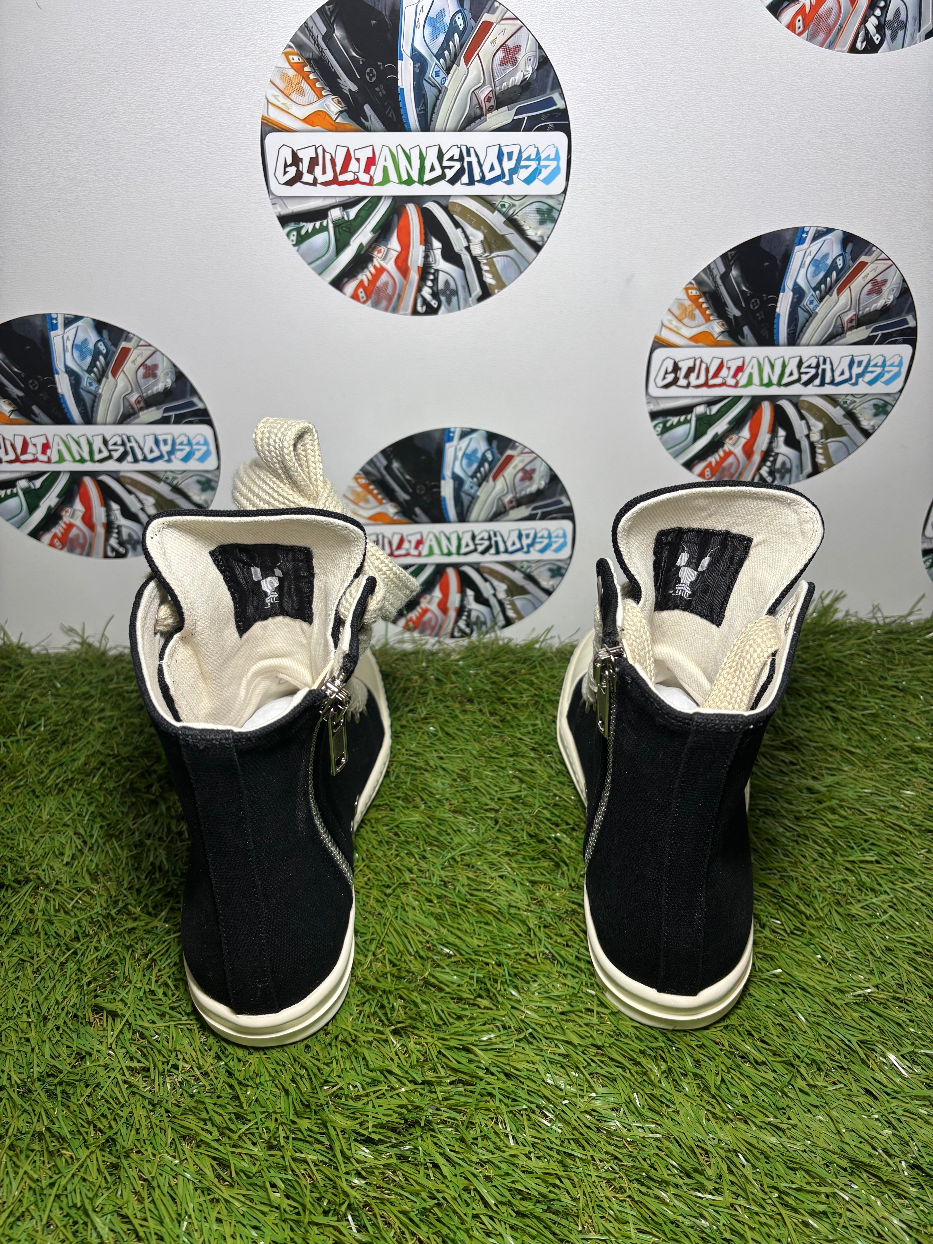 Rick Owens Jumbo laced Sneakers - Black/White
