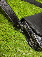 Dior Mini Saddle con jacquard Oblique Black/Beige