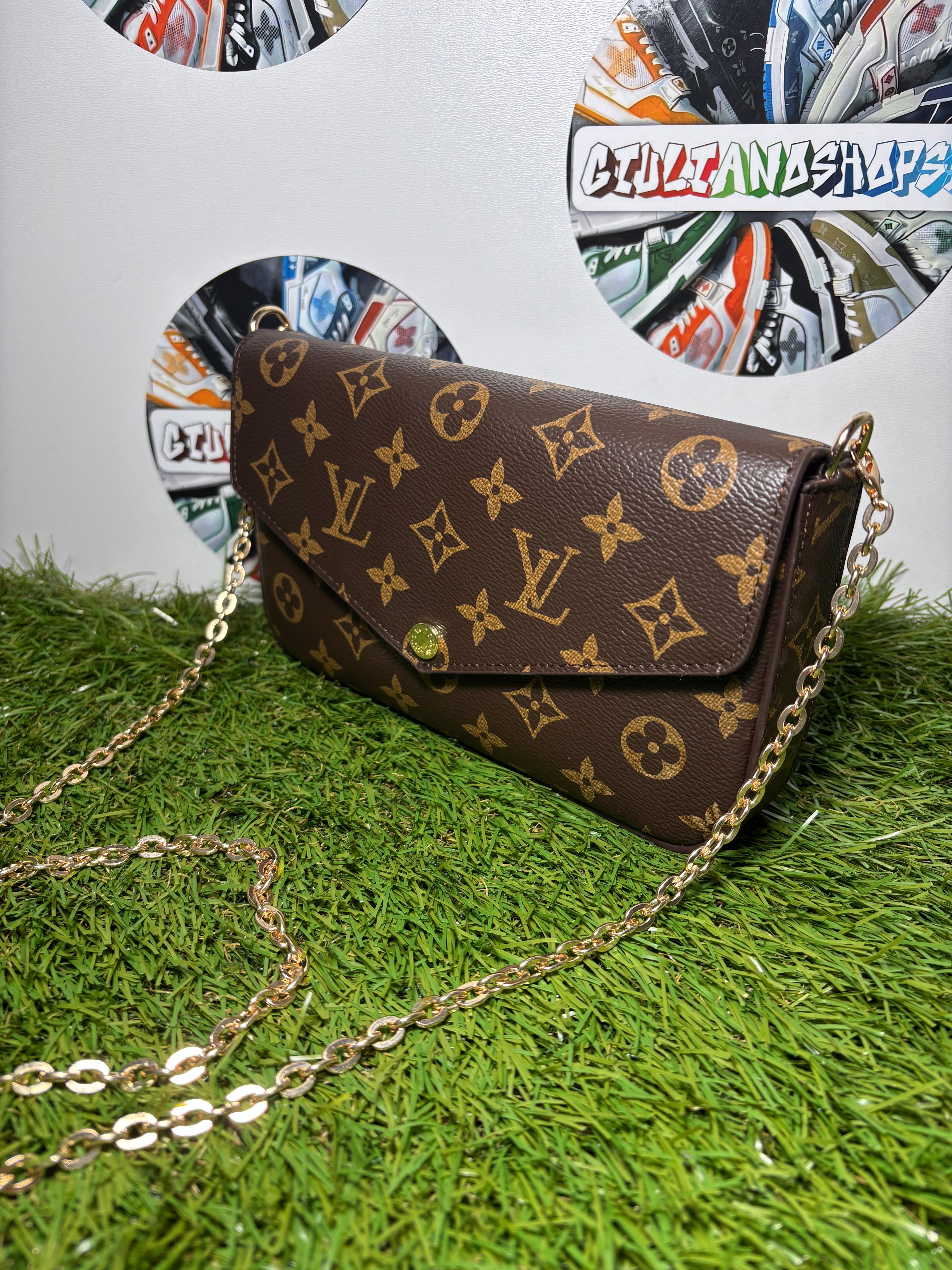 Louis Vuitton Pochette Félicie Tela Monogram - Brown/Black
