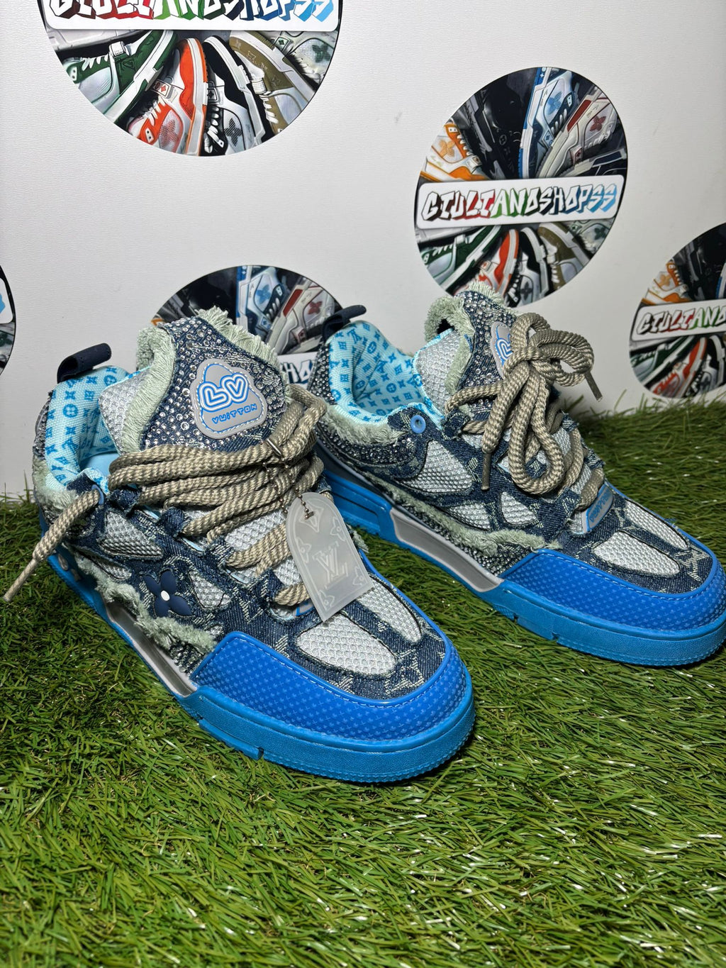 Louis Vuitton Skate Svaroski 2a Qualità - Blu Denim