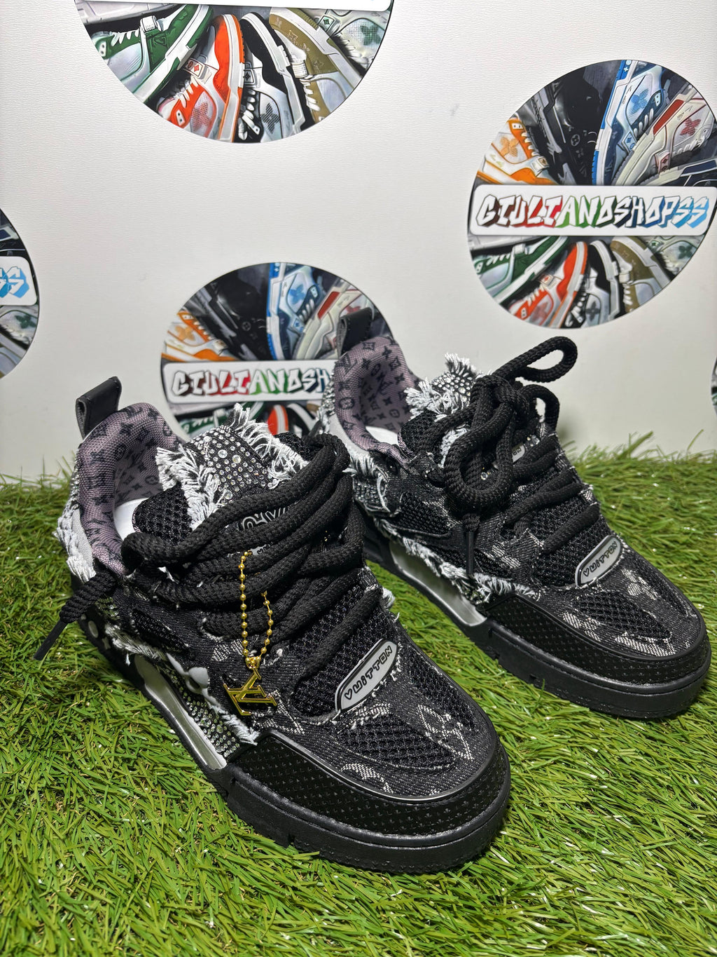 Louis Vuitton LV Skate Sneaker - Nera/Bianca Svaroski 2a Qualità