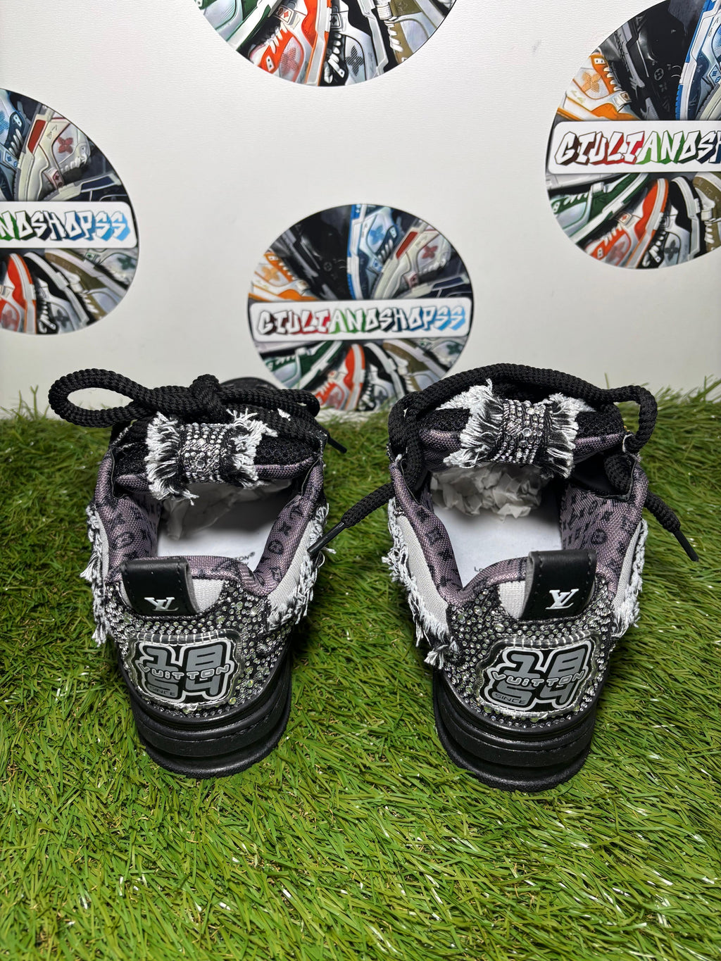 Louis Vuitton LV Skate Sneaker - Nera/Bianca Svaroski 2a Qualità