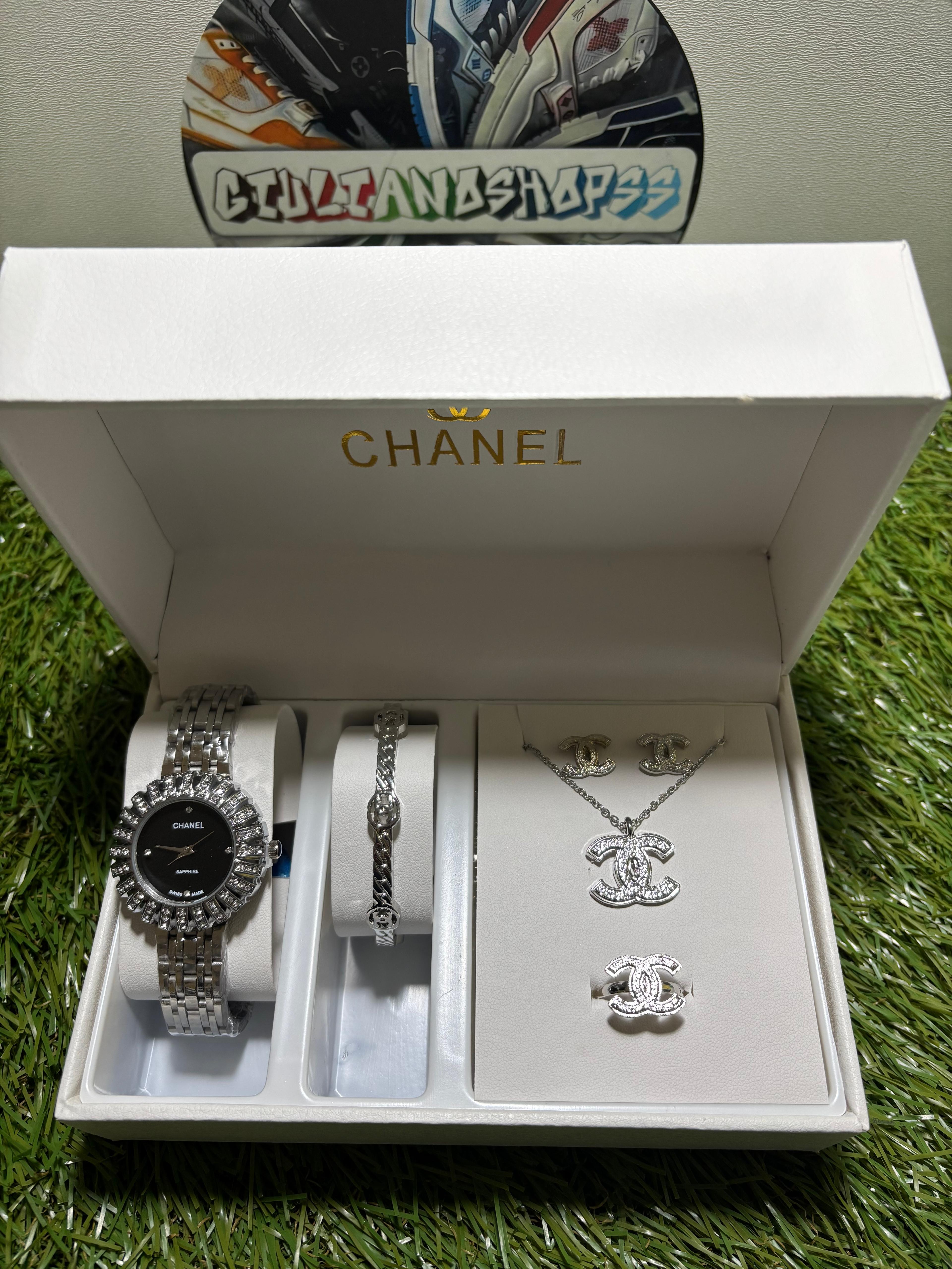 Chanel Set Orologio Bracciale Argento