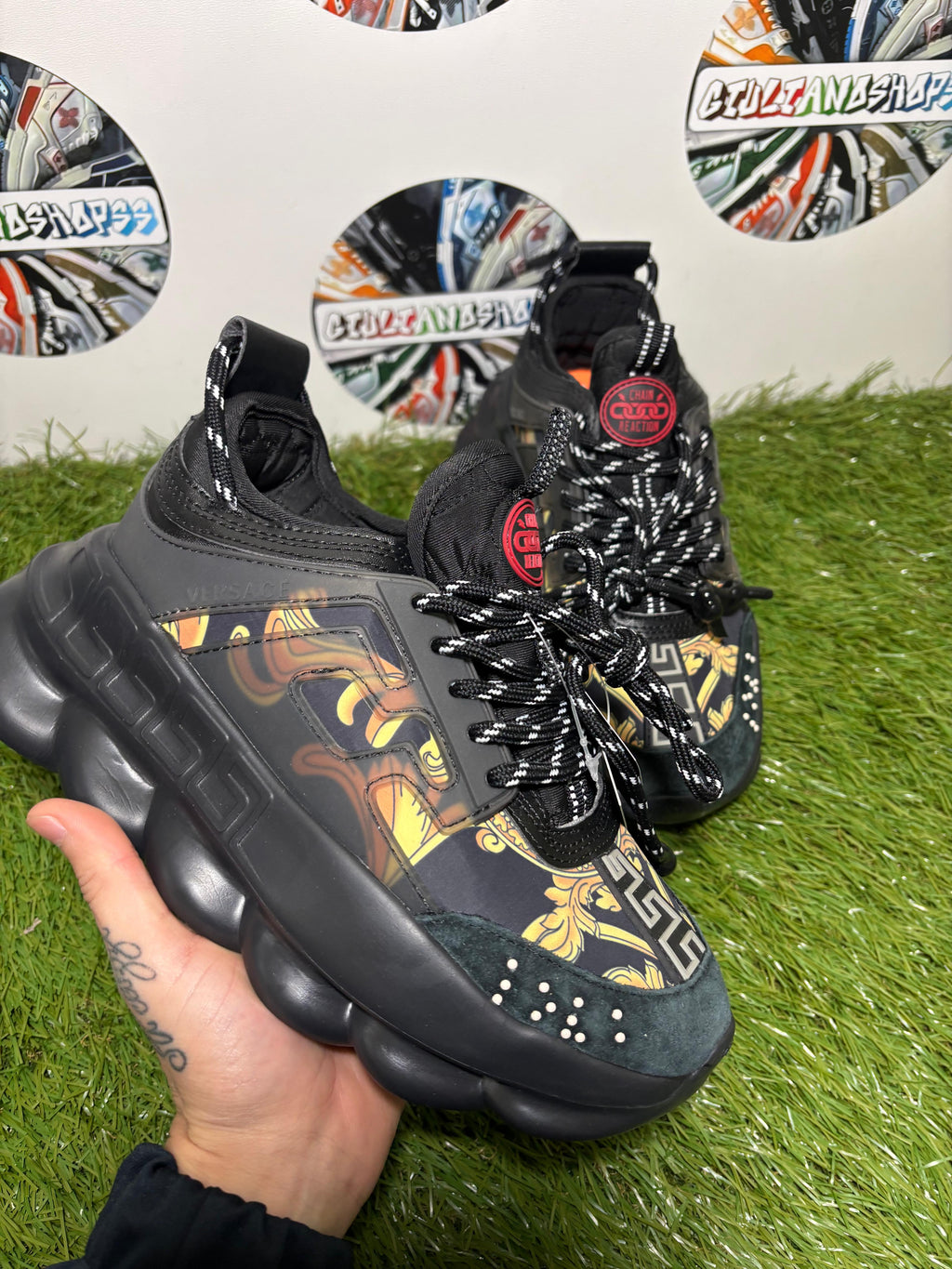 Versace Chain Reaction Nero Oro Lato