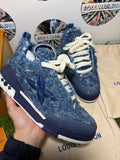 Louis Vuitton Trainer Denim Blu