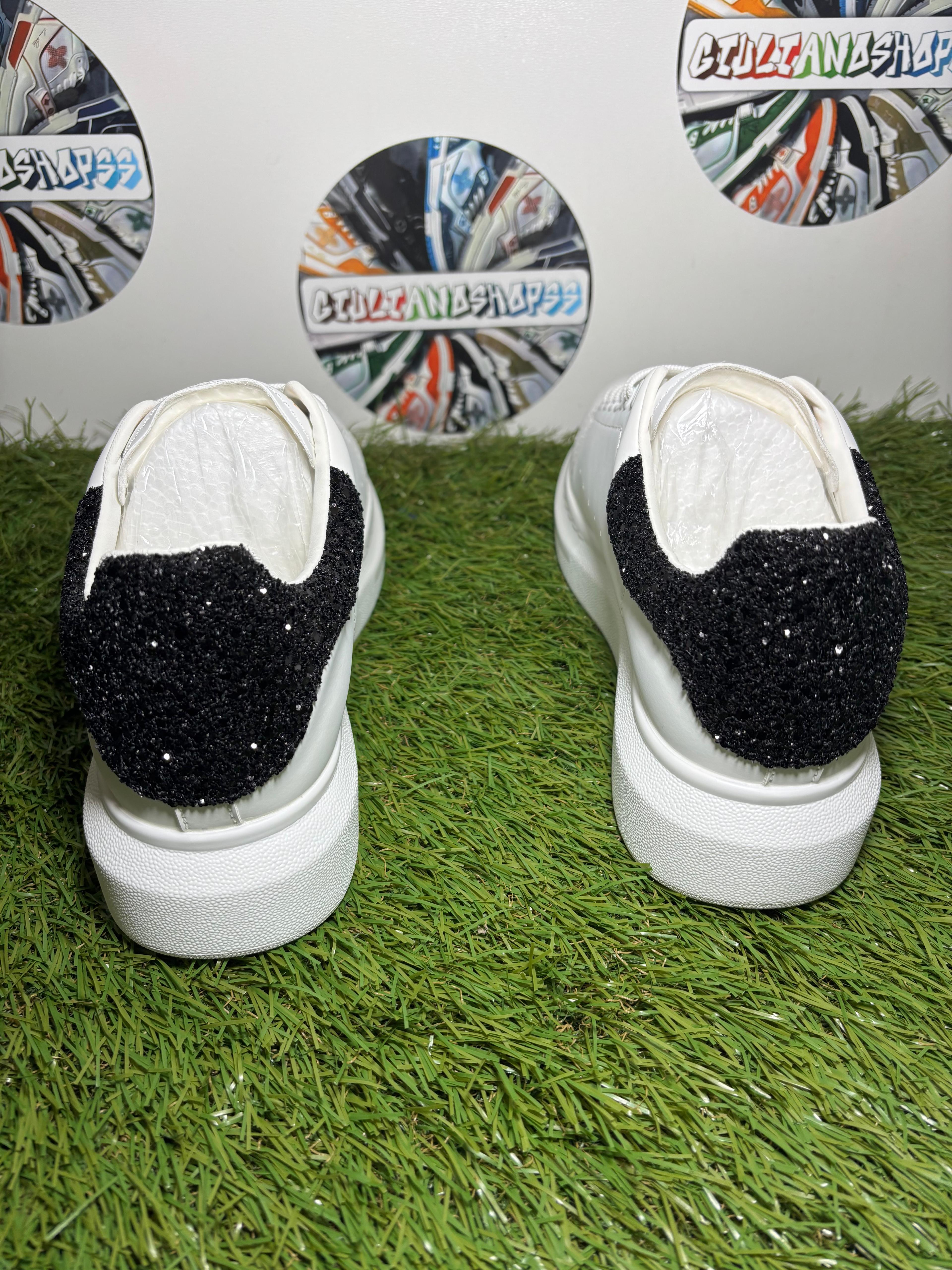 Alexander McQueen Oversized Bianco Glitter Nero