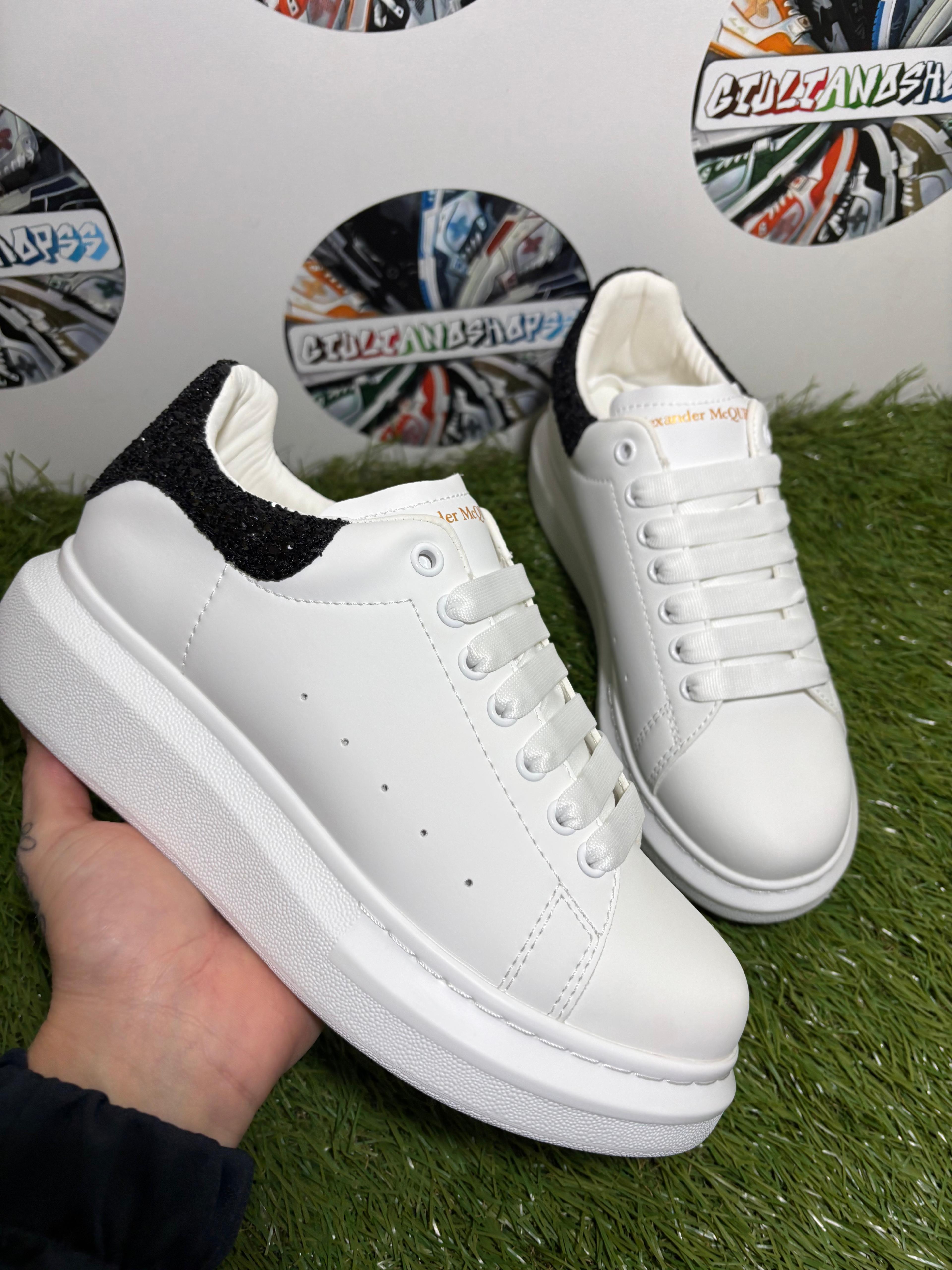 Alexander McQueen Oversized Bianco Glitter Nero