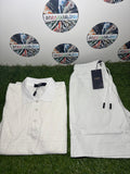 Fendi Completo Polo Shorts Bianco