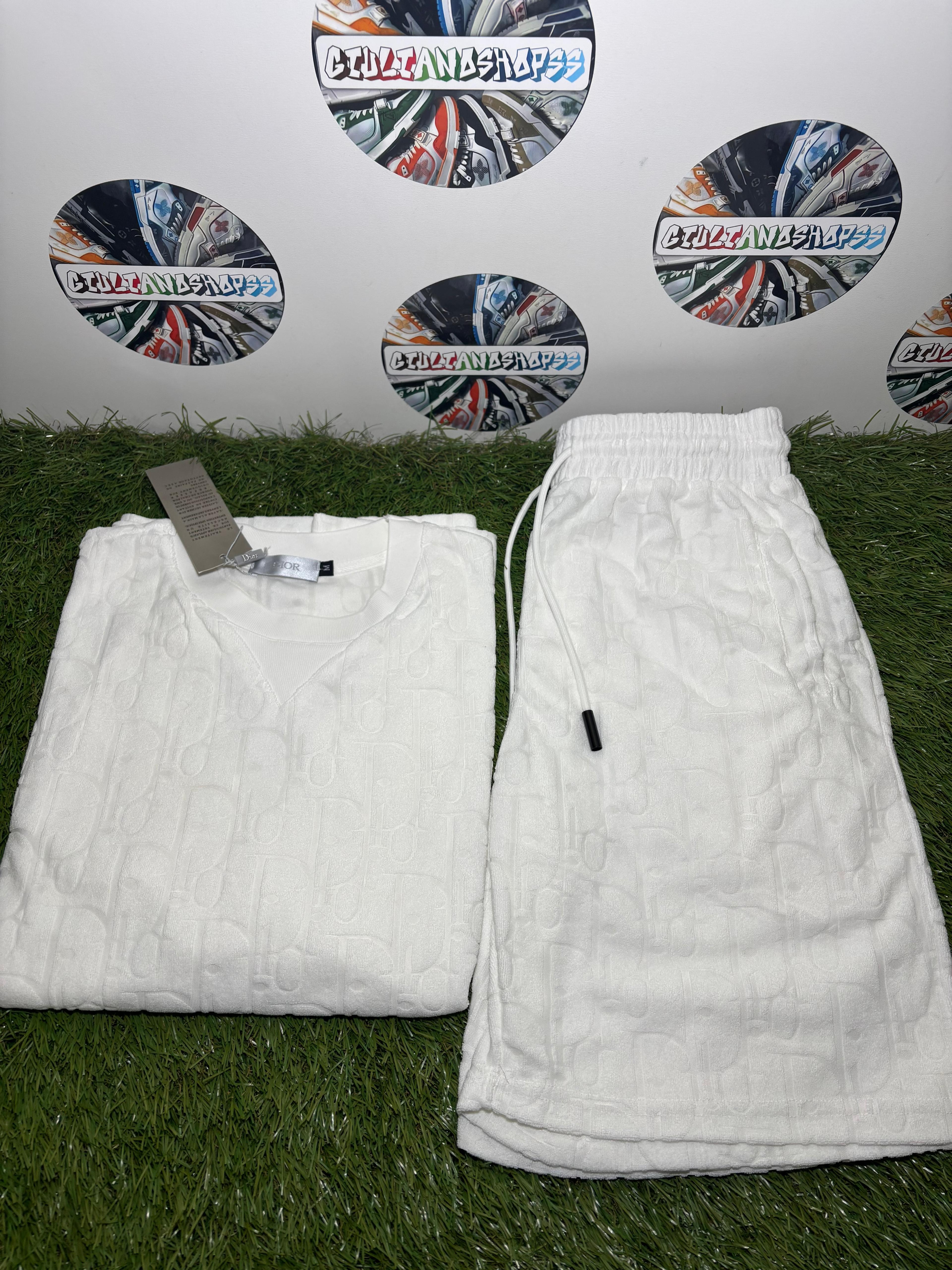 Dior Oblique Completo Bianco Spugna