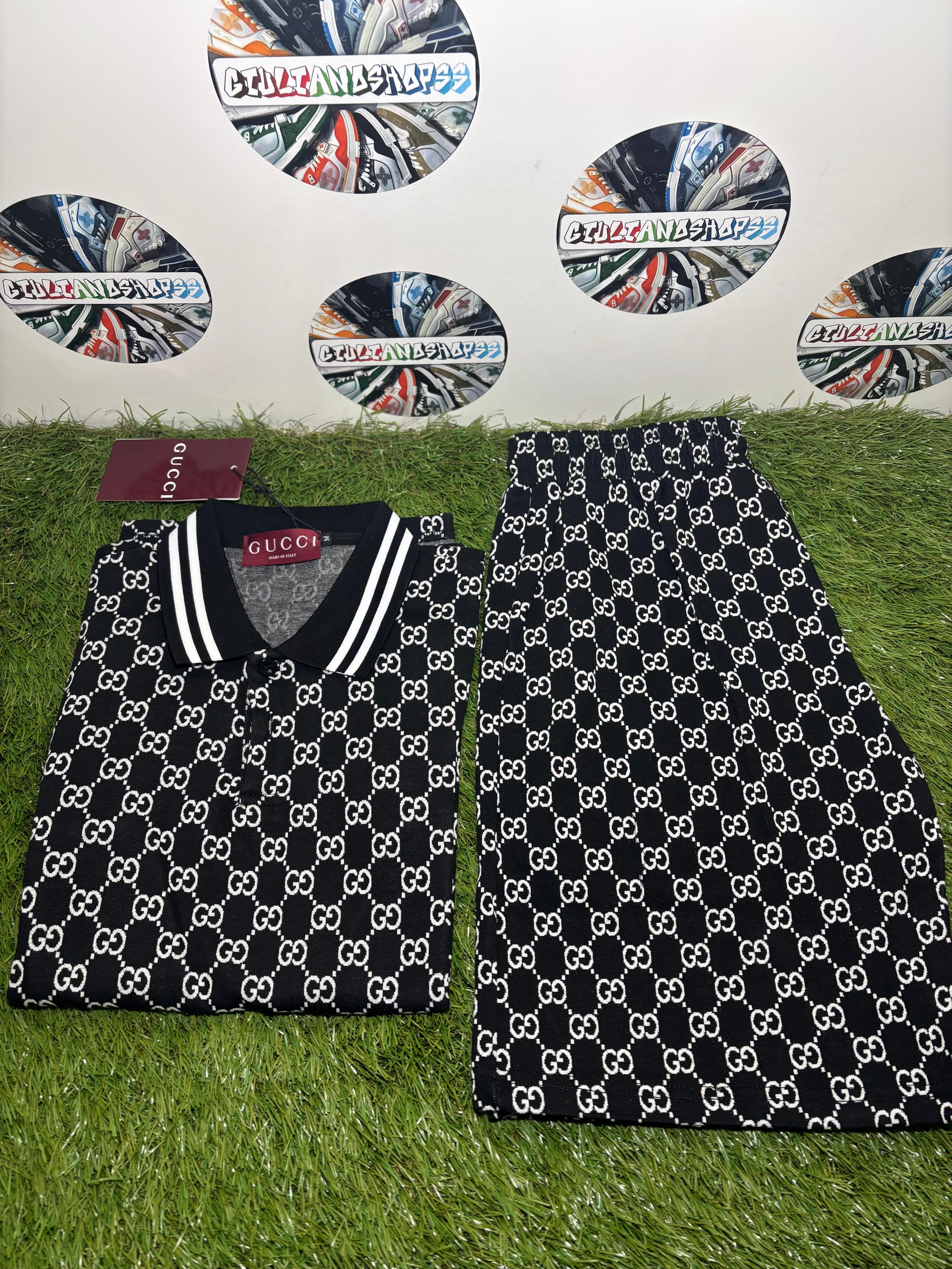 Gucci GG Polo Completo Nero Bianco