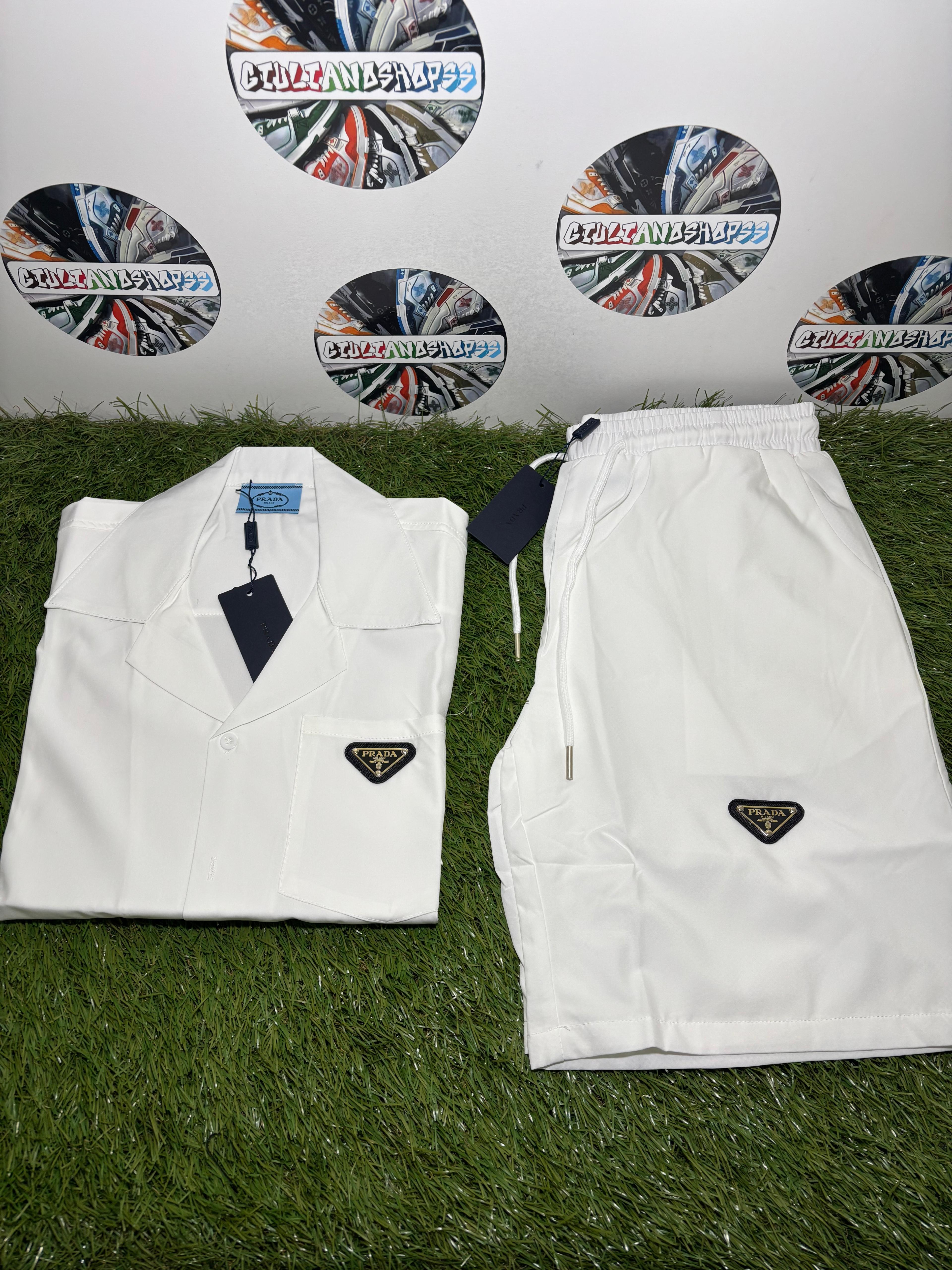 Prada Camicia Completo Bianco