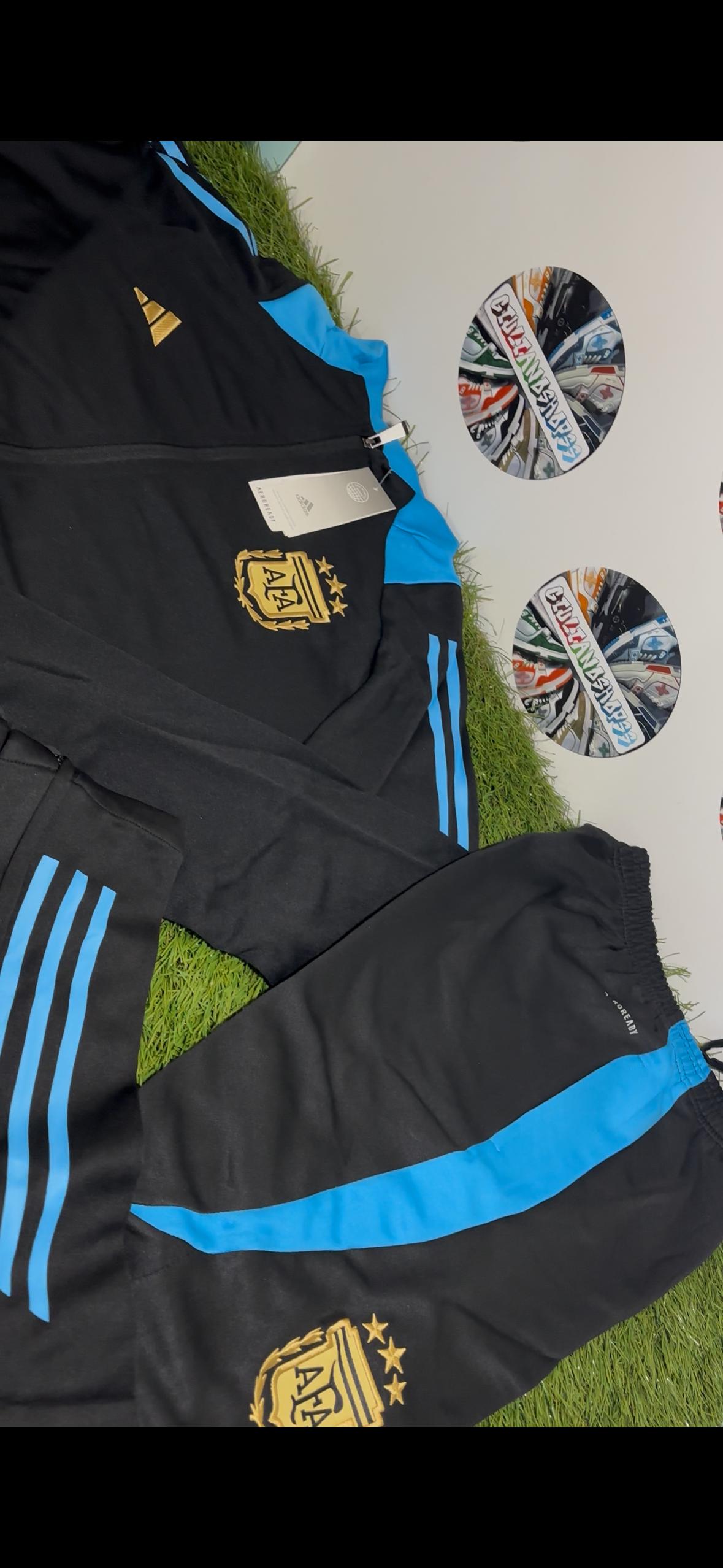 Tuta Argentina Adidas Nera Azzurra