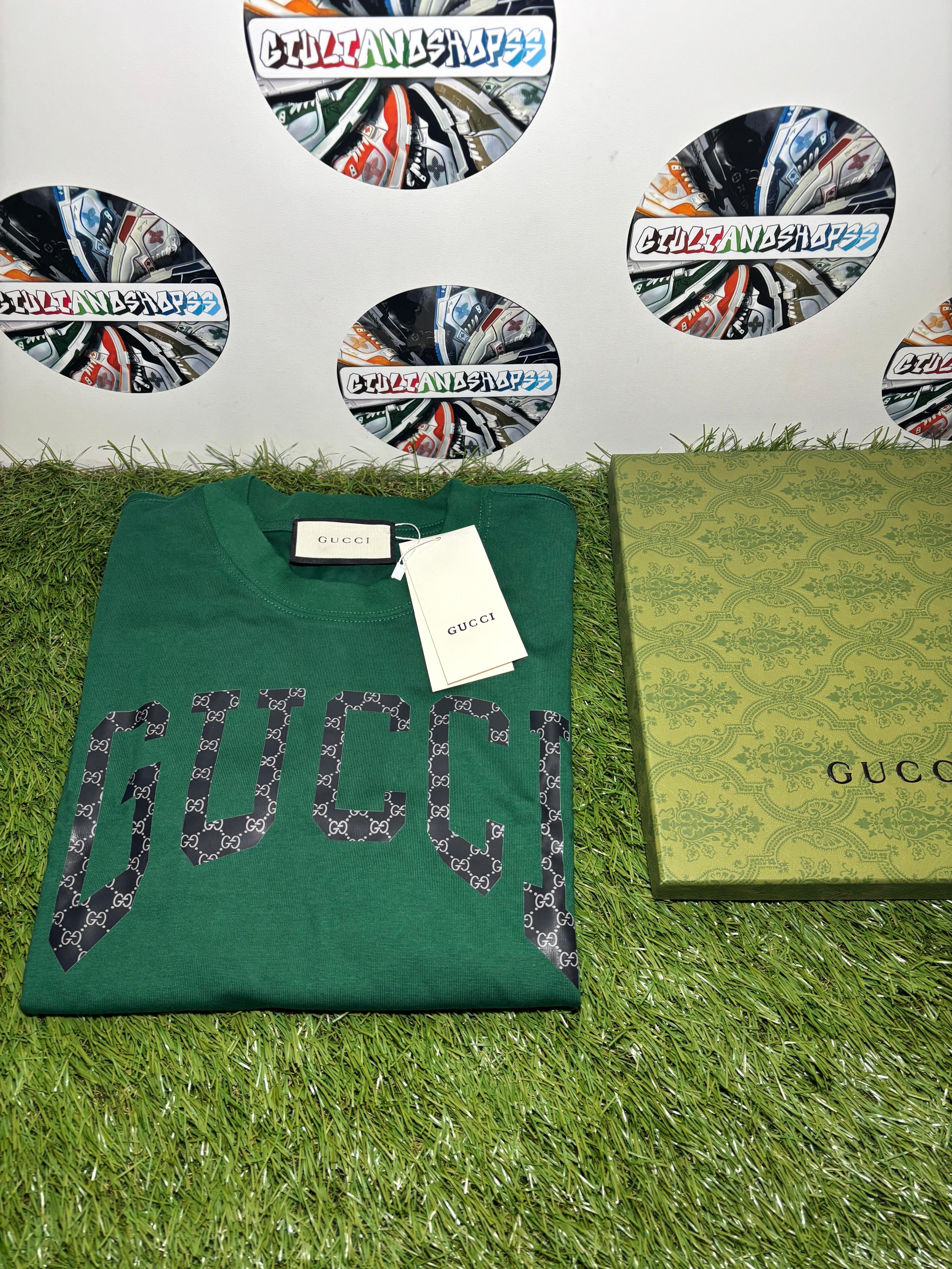 Gucci T-shirt Verde Logo GG