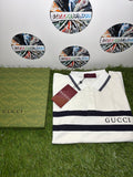 Gucci Polo Bianca Banda Logo