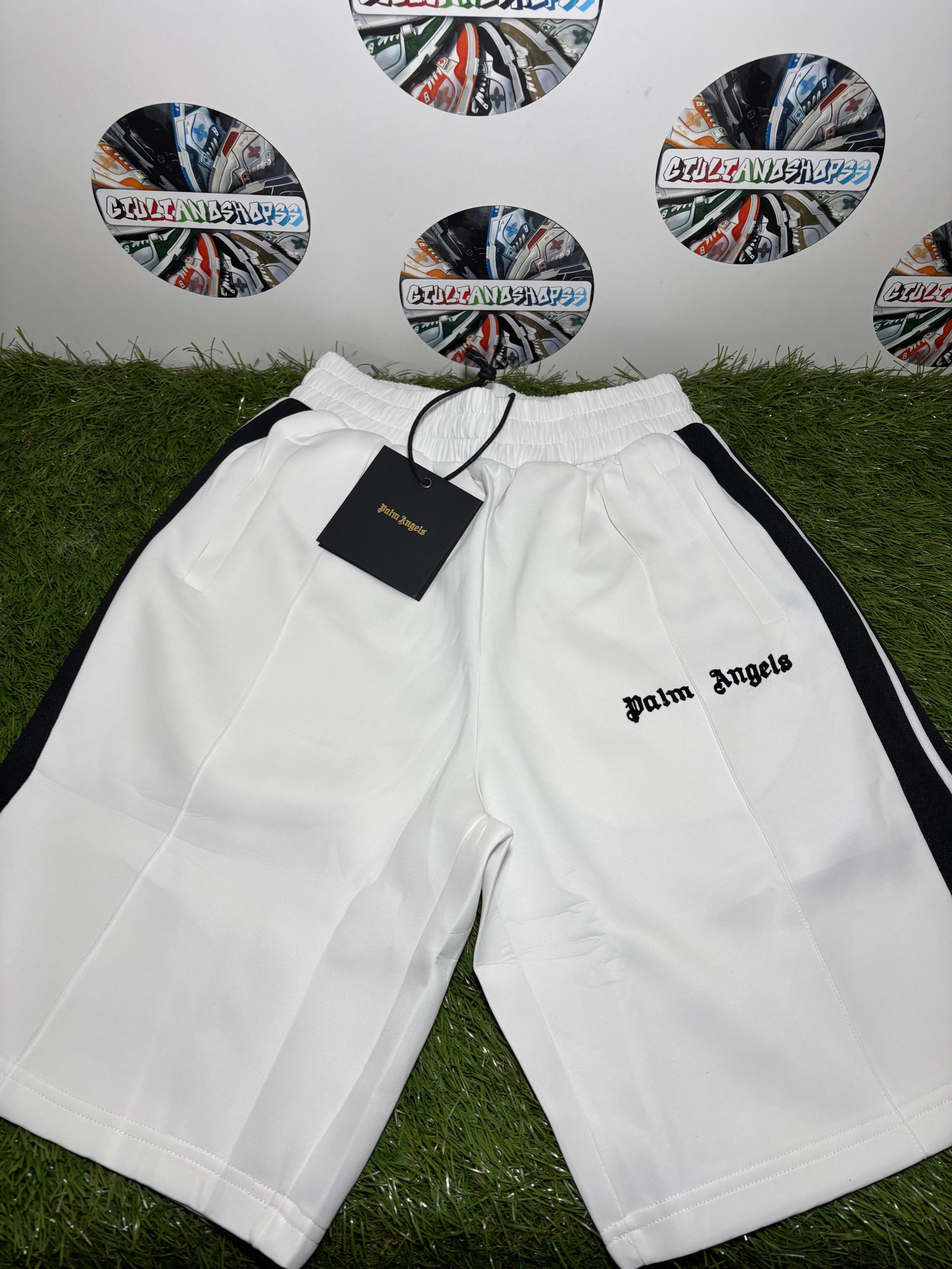 Palm Angels Shorts Bianchi Banda Nera