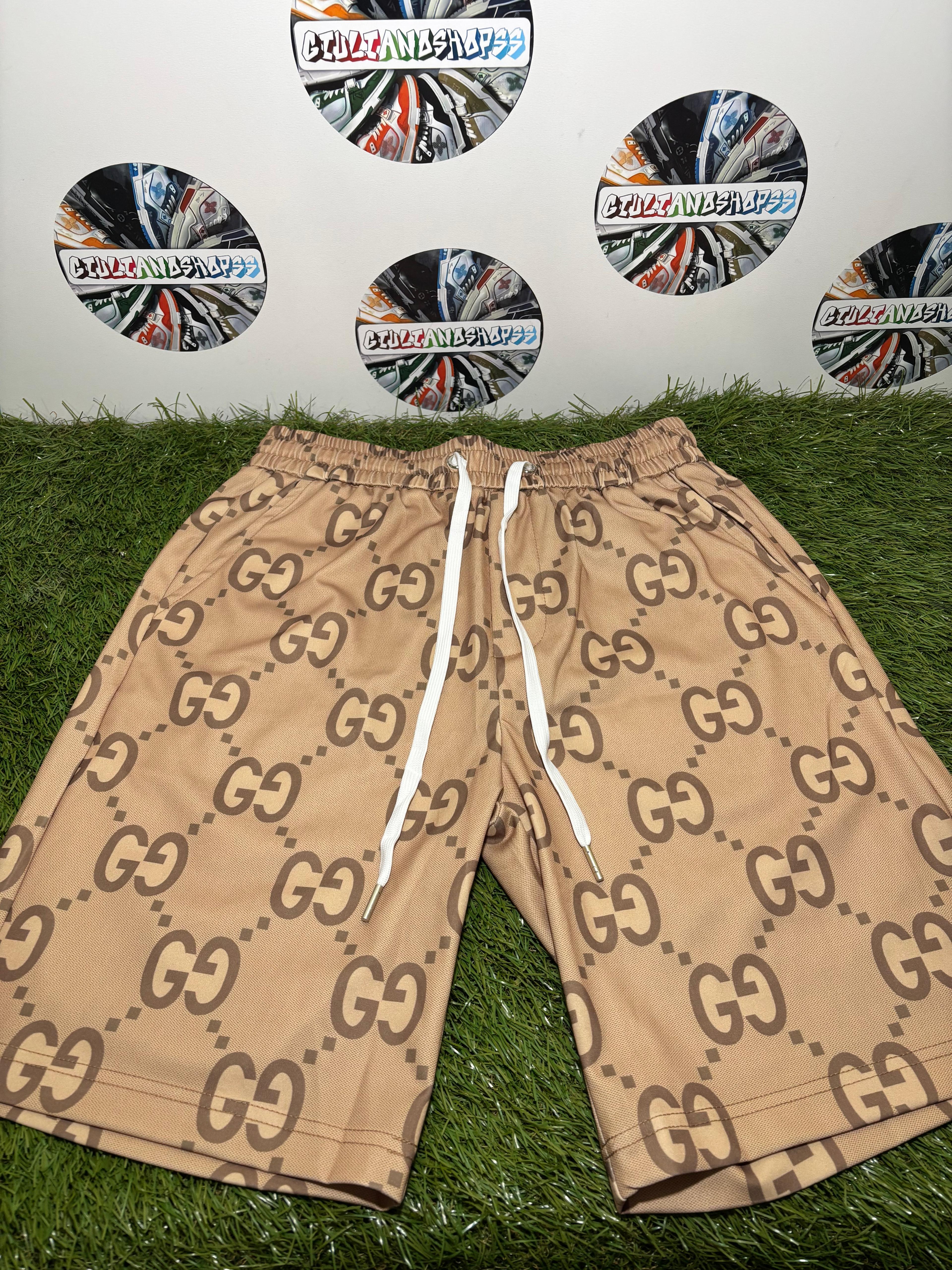 Gucci Shorts Beige Maxi GG