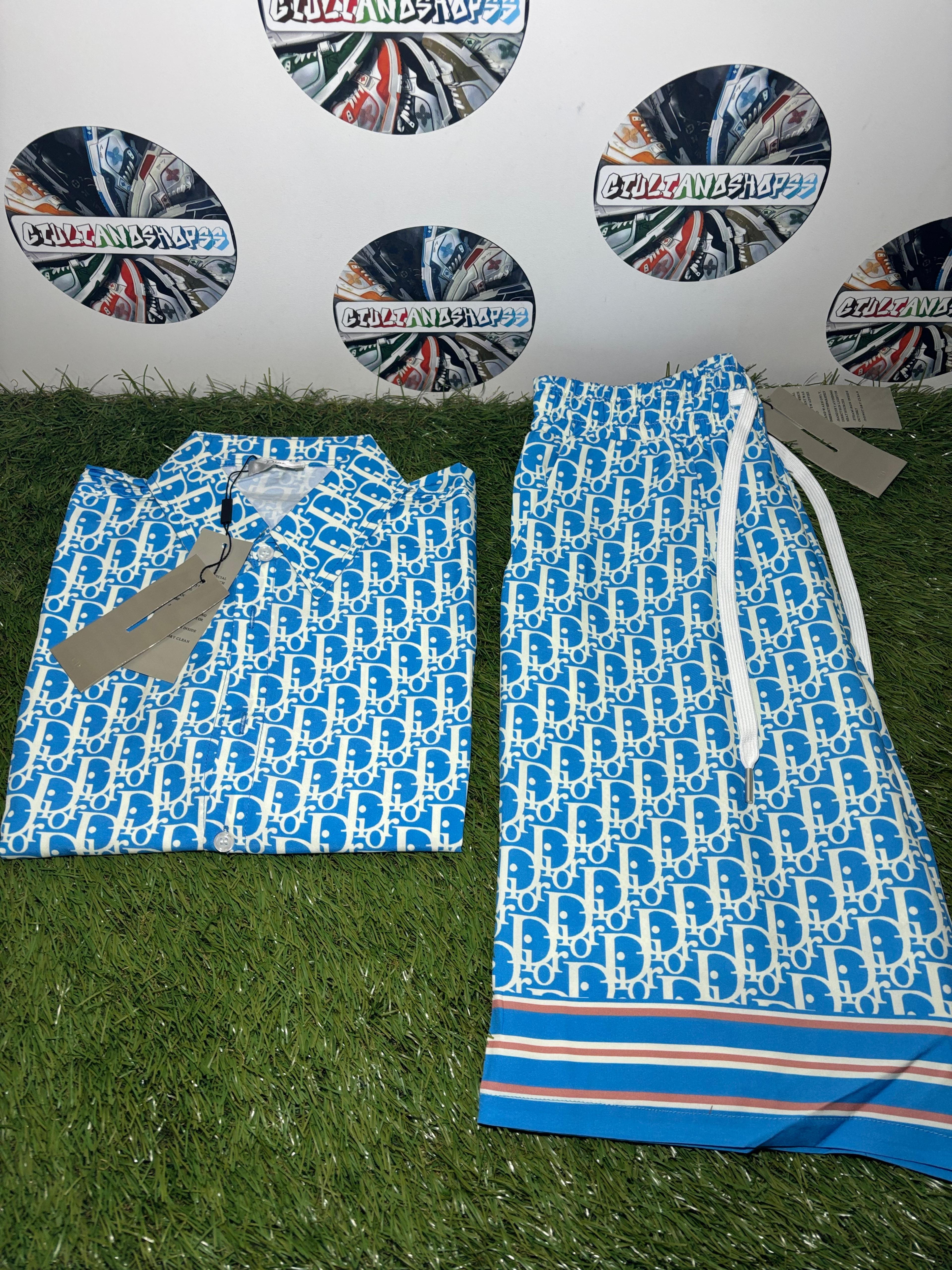 Dior Oblique Completo Azzurro