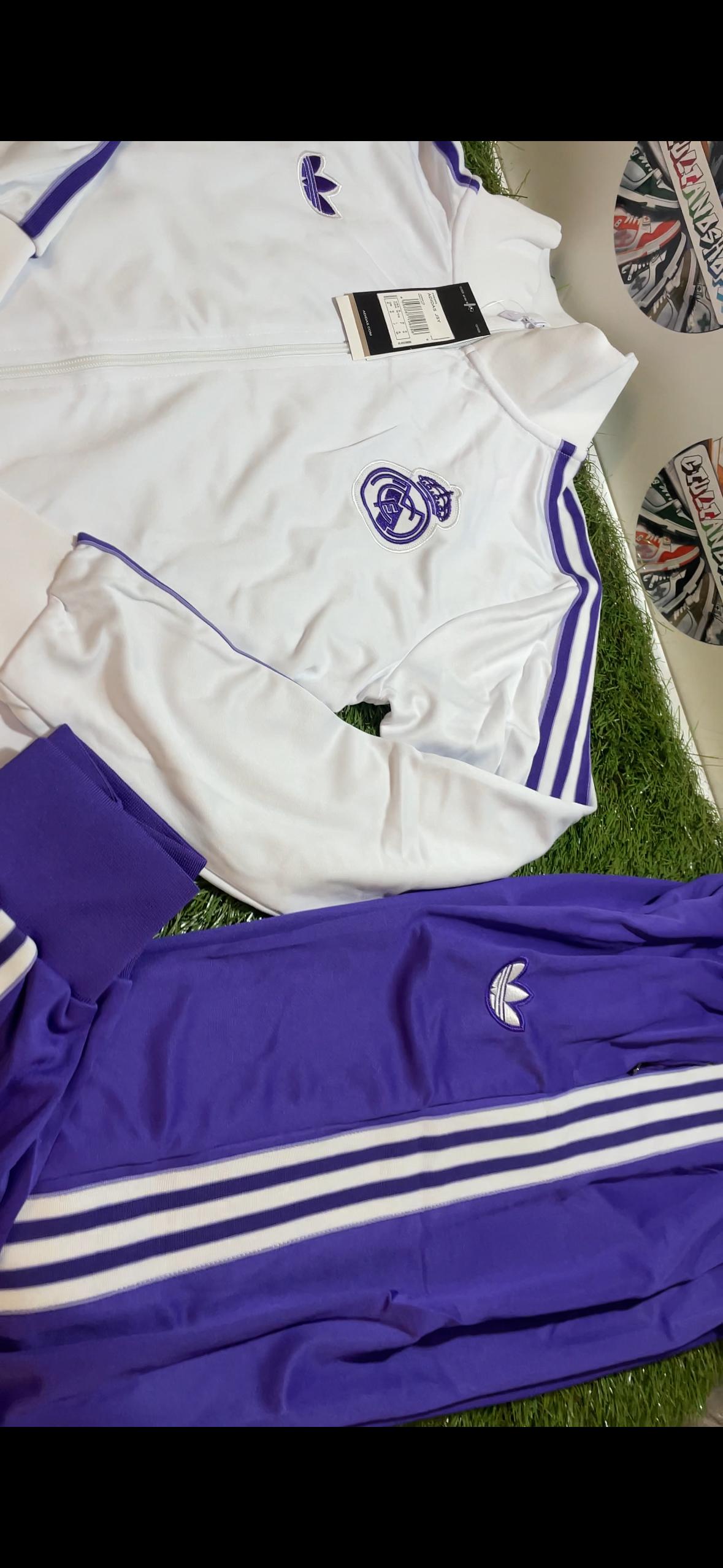 Tuta Real Madrid Adidas Bianco Viola