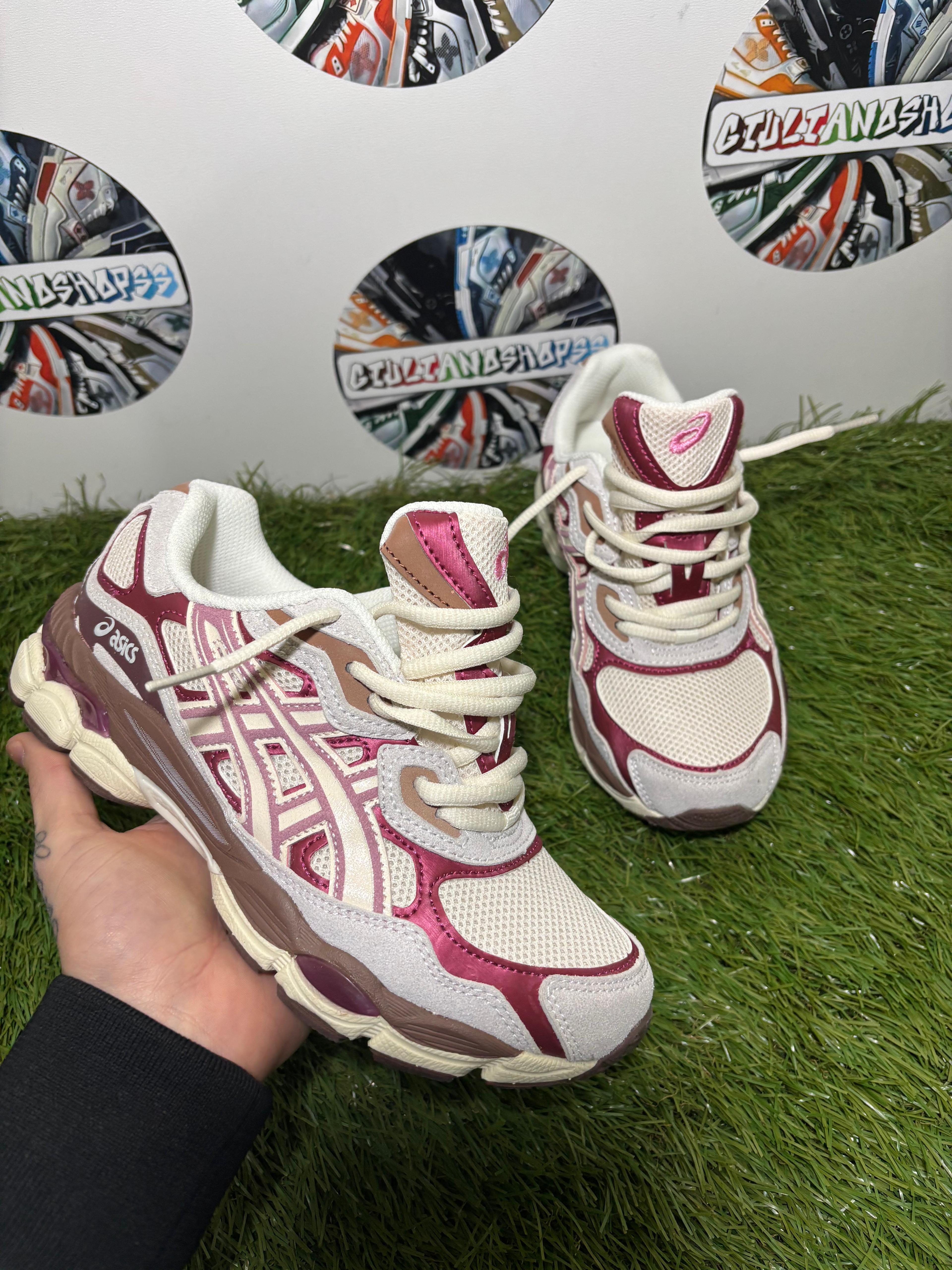 ASICS Gel-NYC - Crema/Burgundy/Rosa