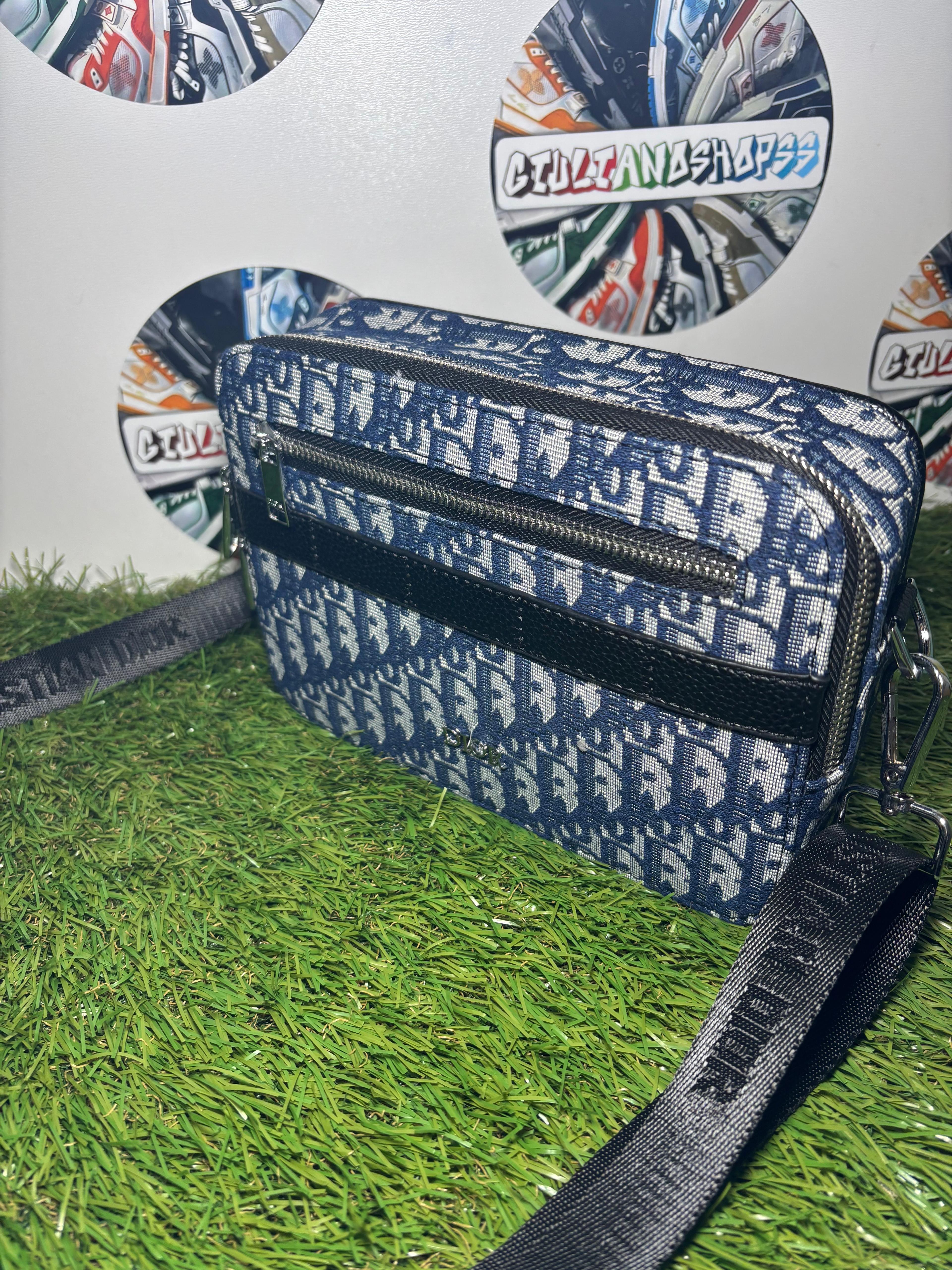 Dior Rider Messenger Oblique Blu Scuro