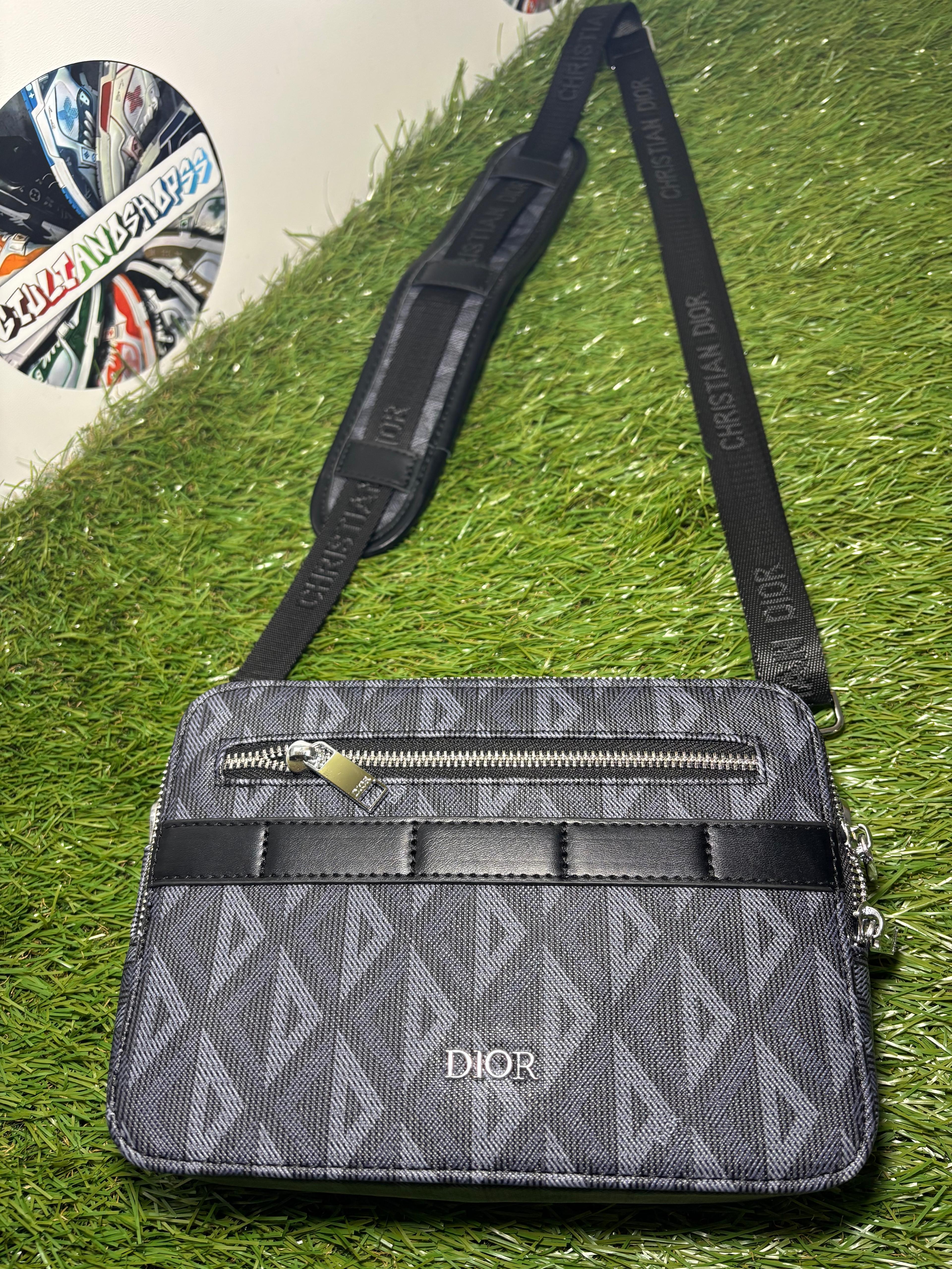 Dior Safari Messenger CD Diamond Nero/Grigio