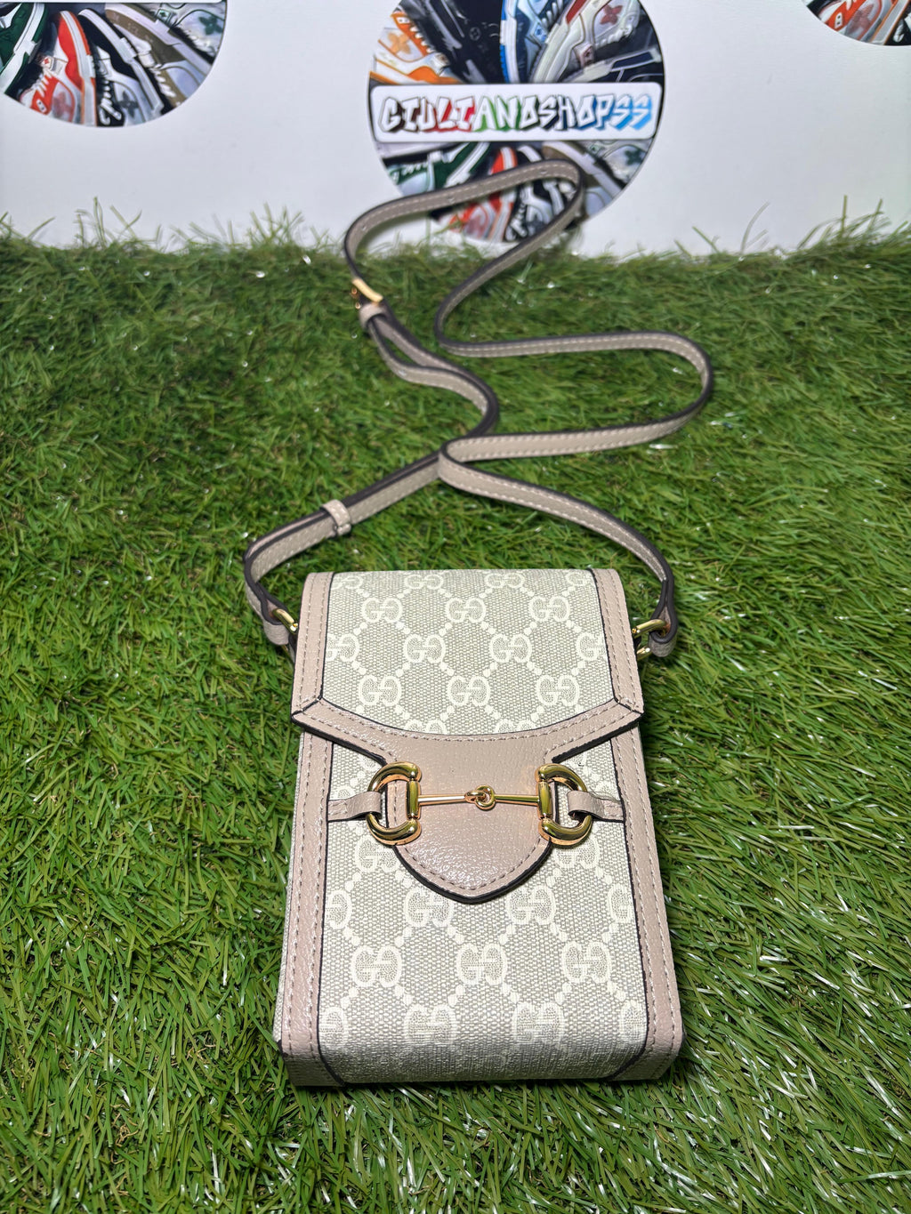 Gucci Horsebit 1955 Phone Bag Beige