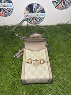 Gucci Horsebit 1955 Phone Bag Beige