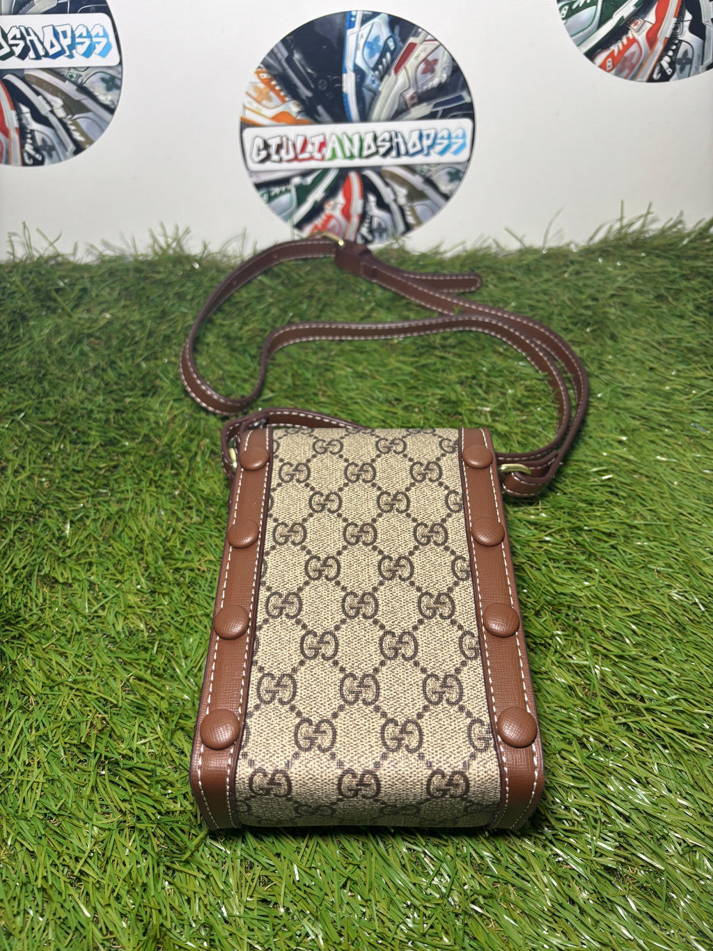 Gucci Horsebit 1955 Phone Bag Marrone