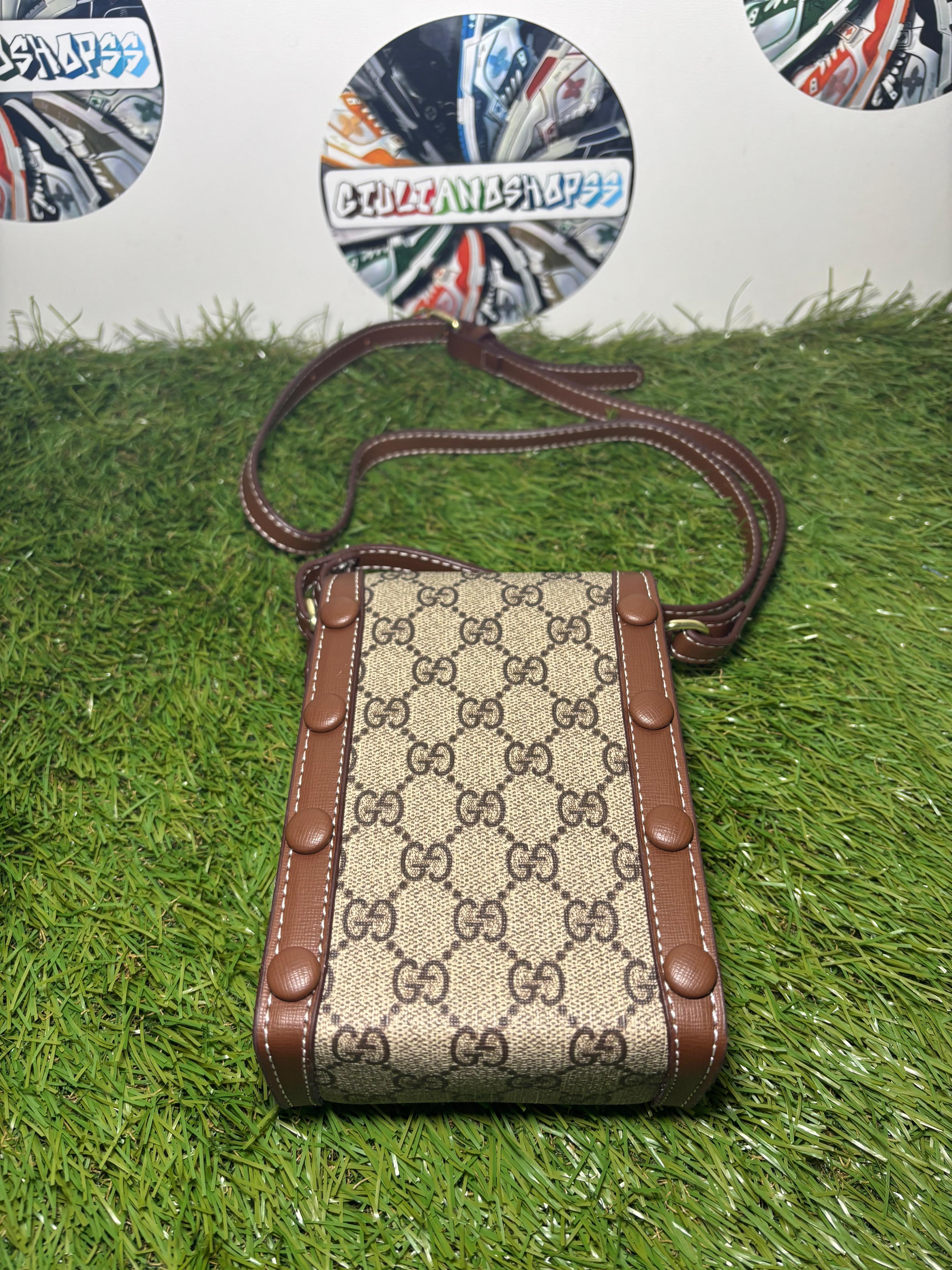 Gucci Horsebit 1955 Phone Bag Marrone